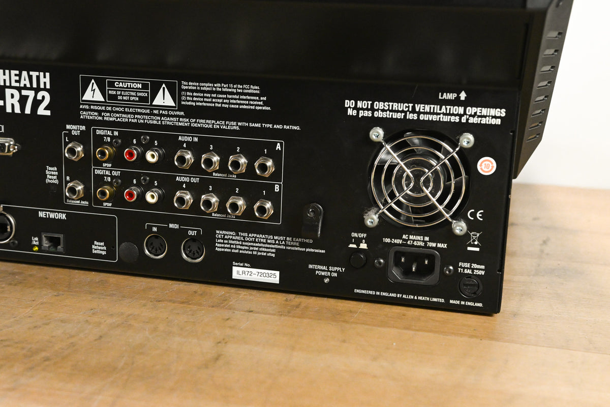 Allen & Heath iLive-R72 Mixing Surface with iDR-48 Fixed Format MixRack