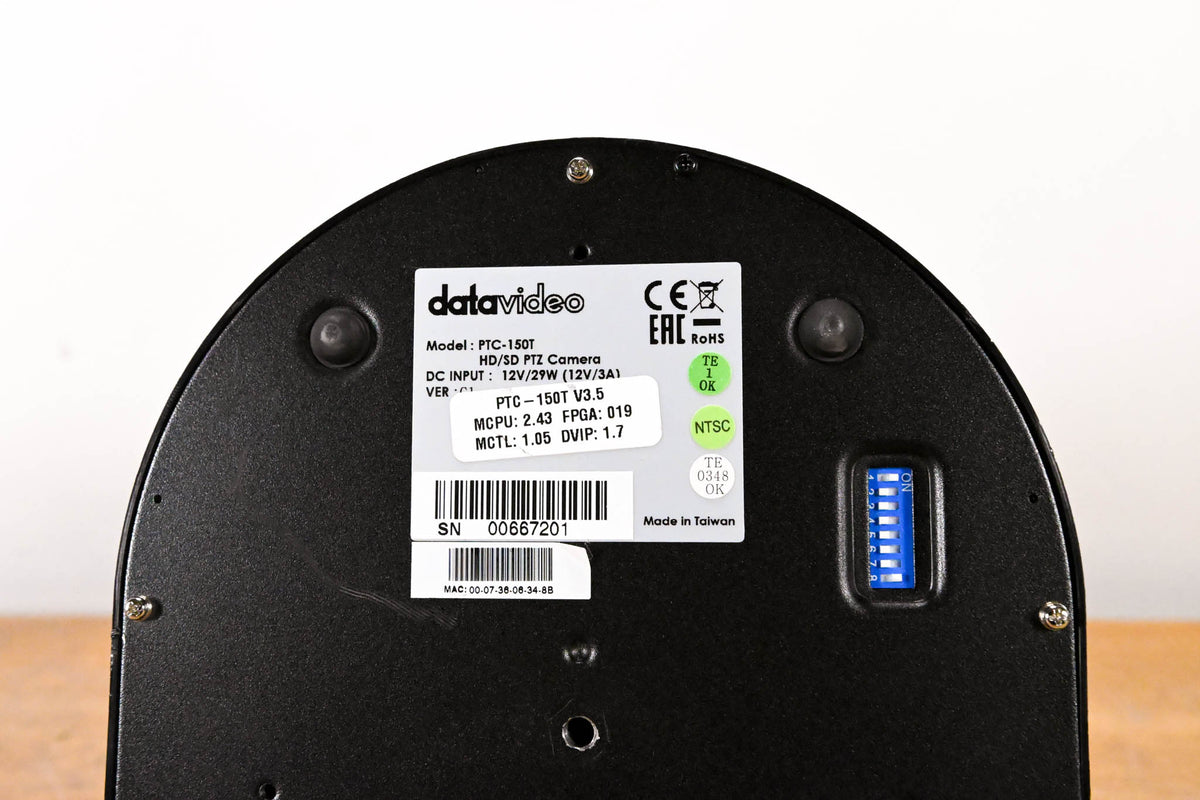 Datavideo PTC-150T HD/SD PTZ Video Camera with HDBaseT (NO POWER SUPPLY)