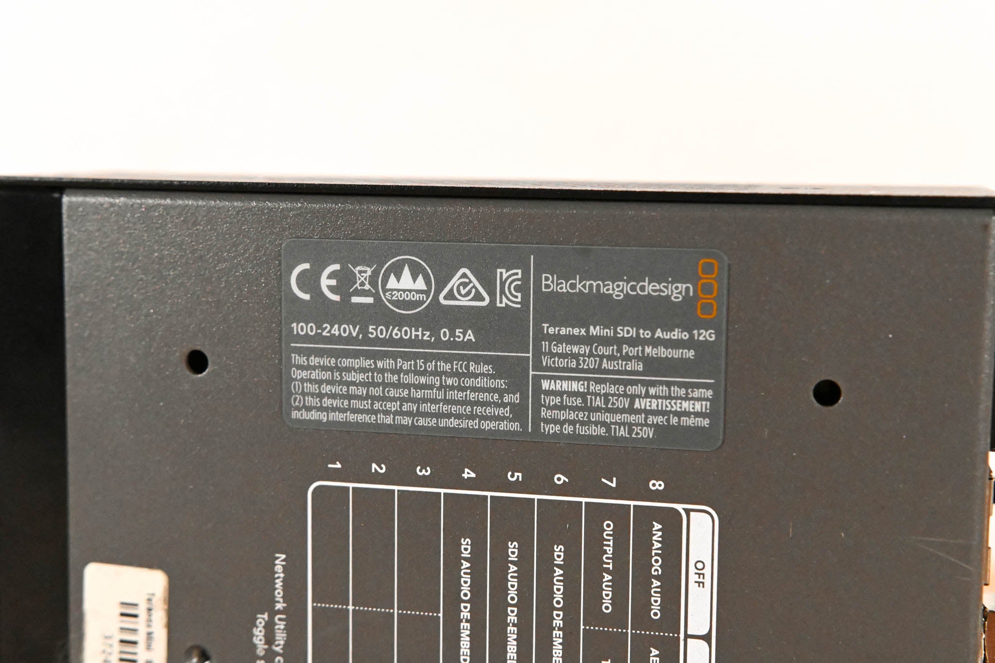 Blackmagic Design Teranex Mini SDI to Audio 12G