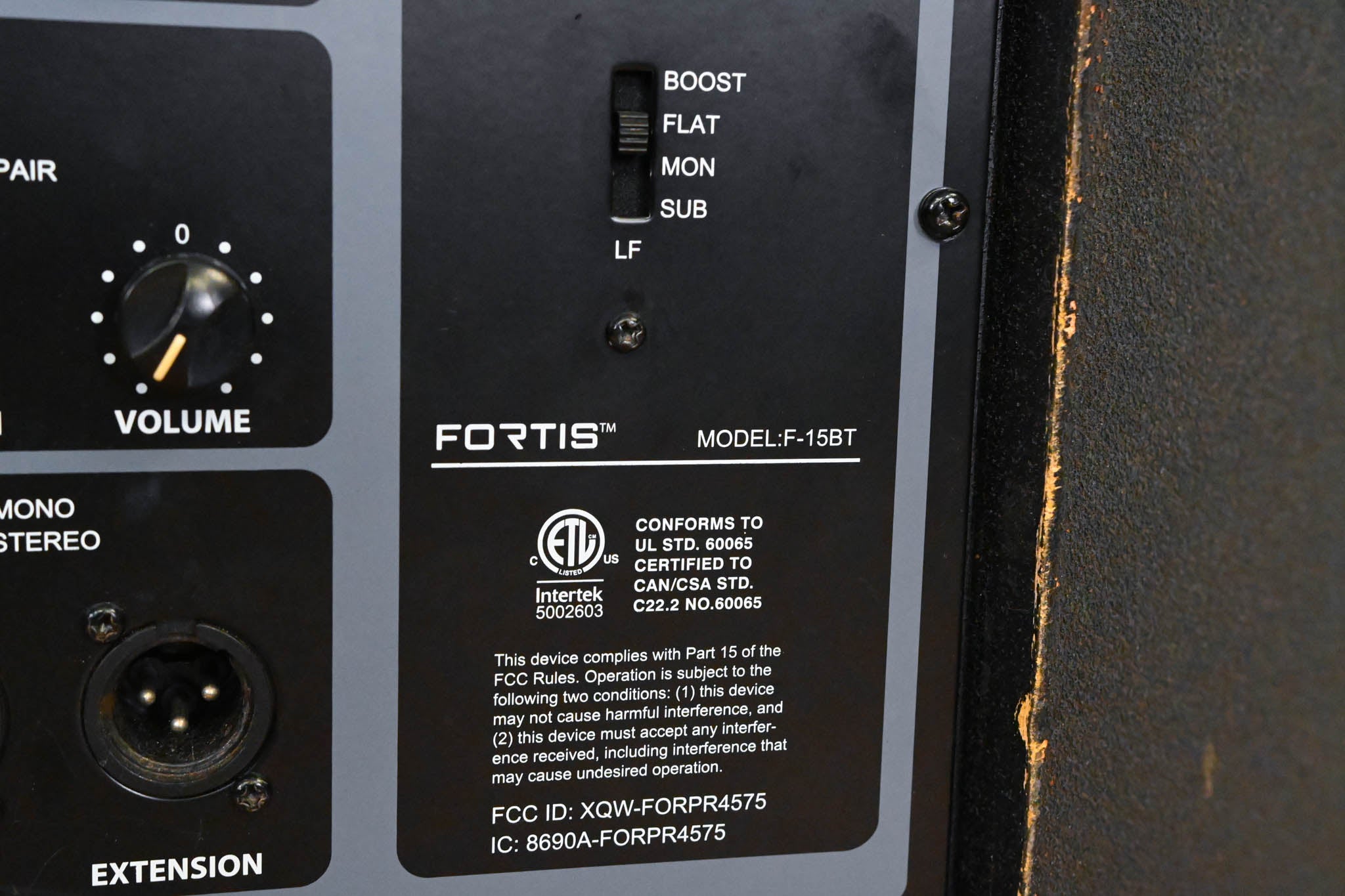 Fender Fortis F-15BT 15" 1300W 2-Way Powered Loudspeaker