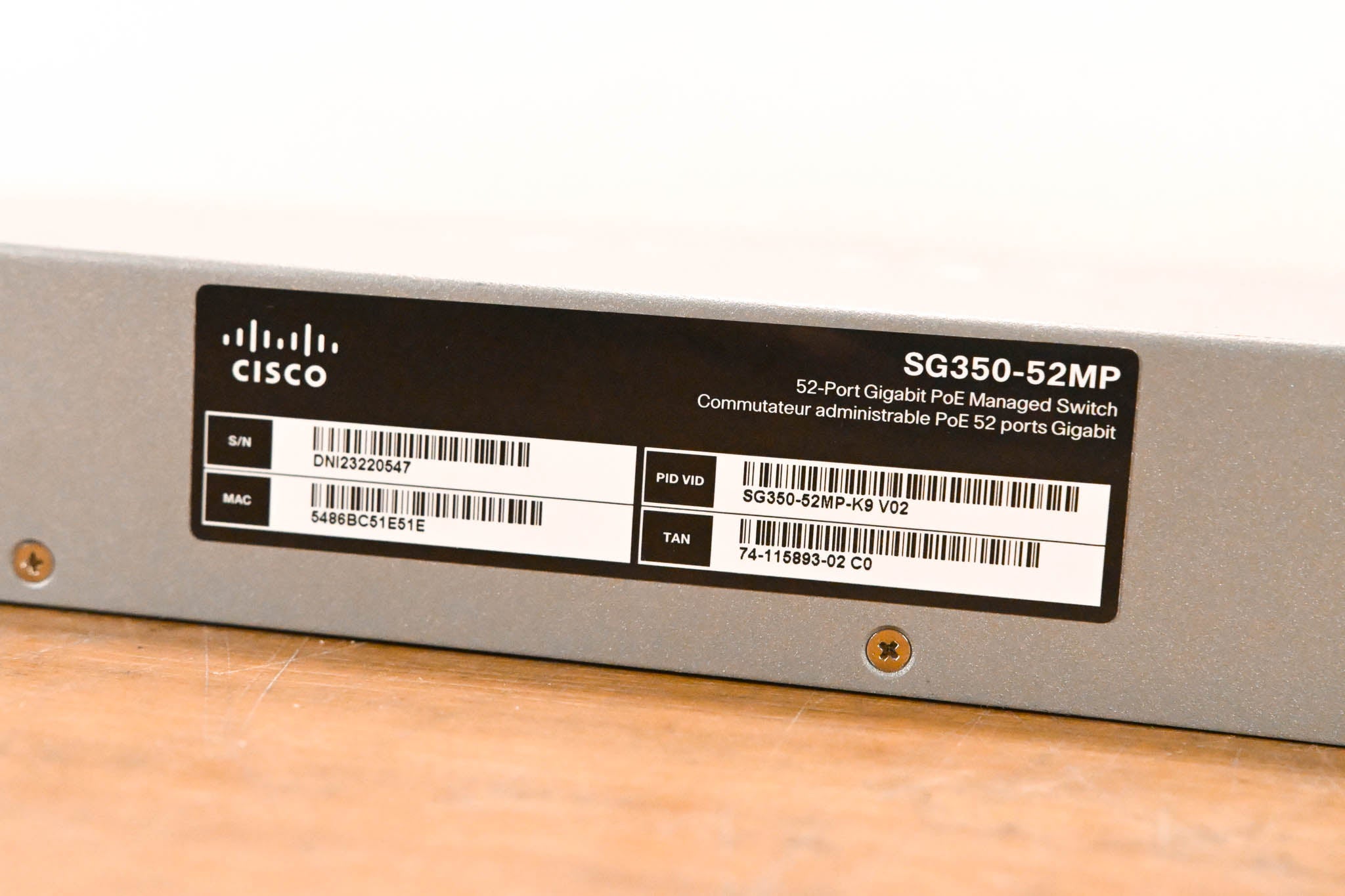 Cisco SG350-52MP 52-Port Gigabit PoE Managed Switch