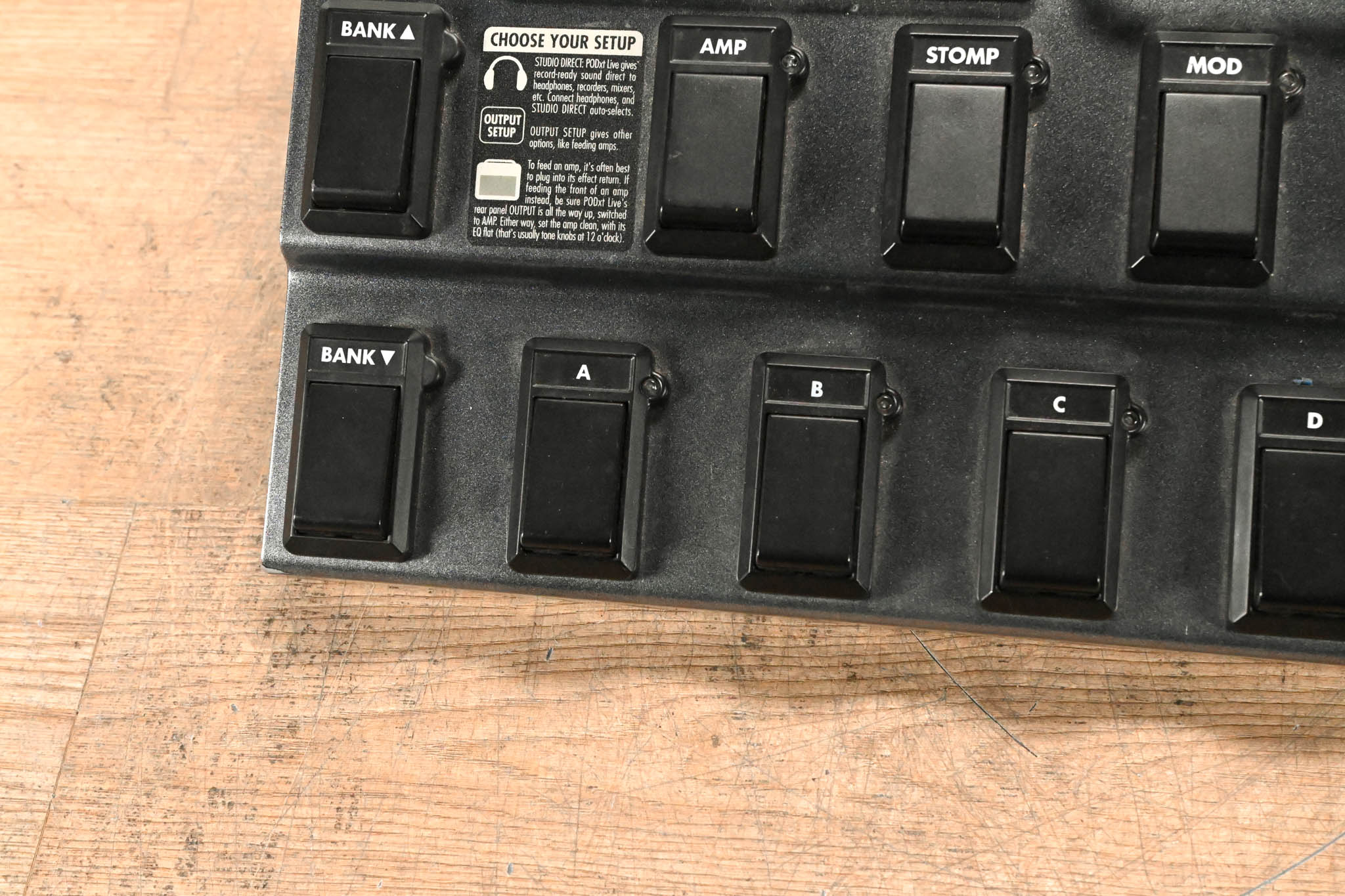 Line 6 Bass POD XT Live Multi-Effects Pedalboard (NO POWER SUPPLY)