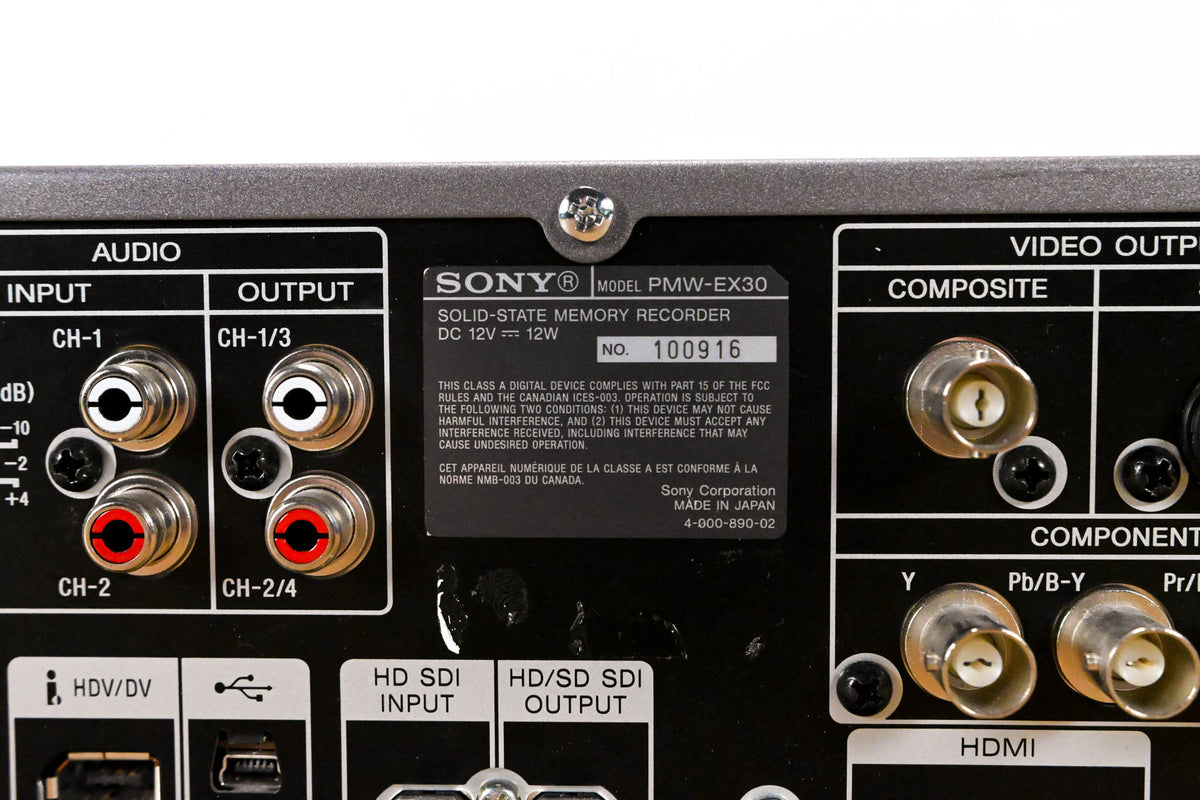 Sony PMW-EX30 XDCAM EX Recording Deck (NO POWER SUPPLY)