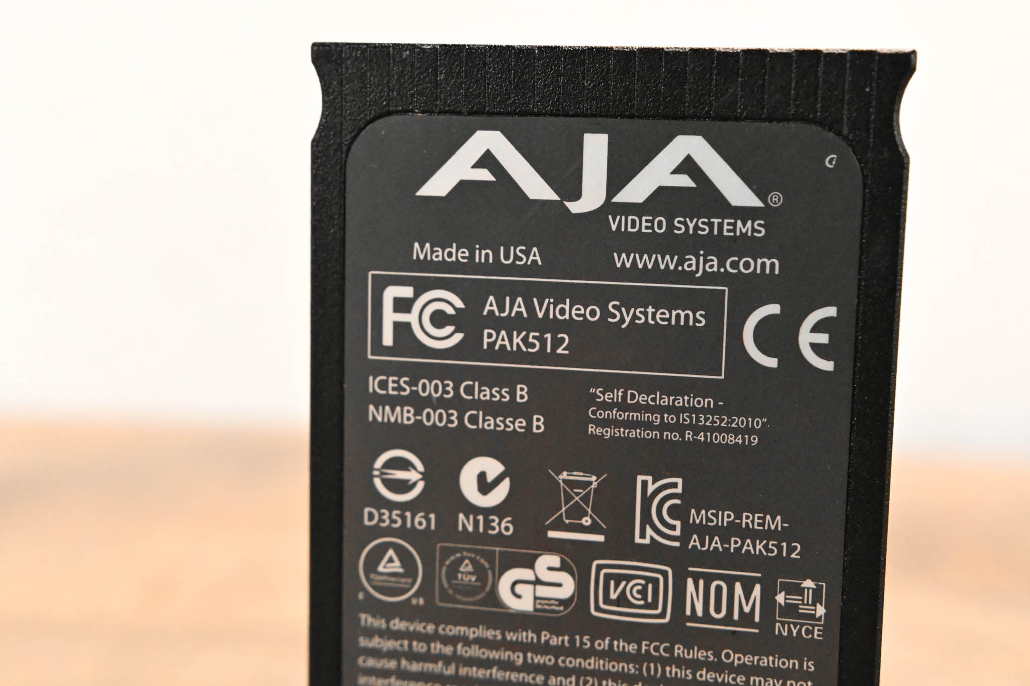 AJA PAK512 SSD Module for Ki Pro Systems