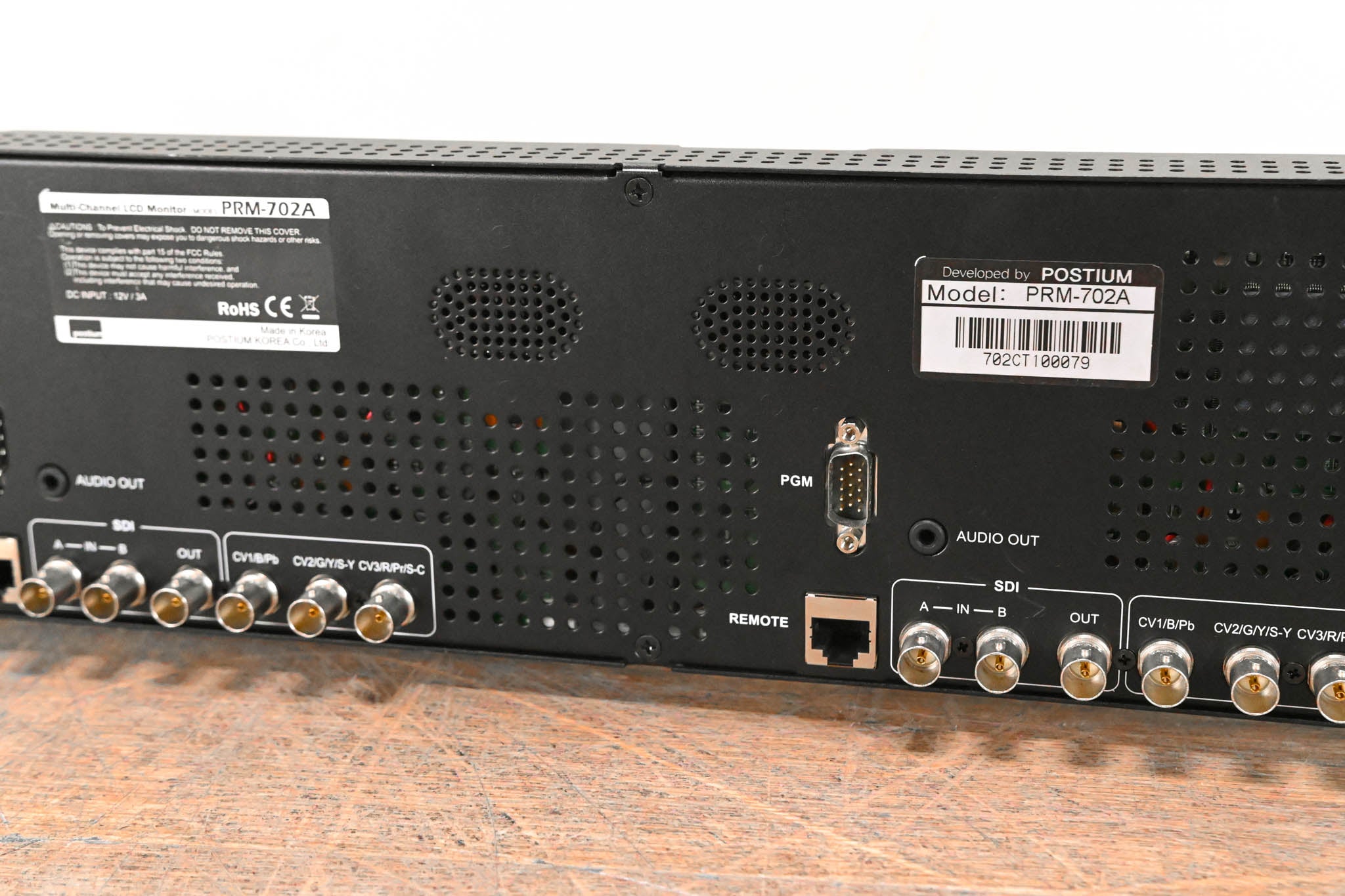 Postium PRM-702A 7" Multi Format Dual LCD Rack Monitor (NO POWER SUPPLY)