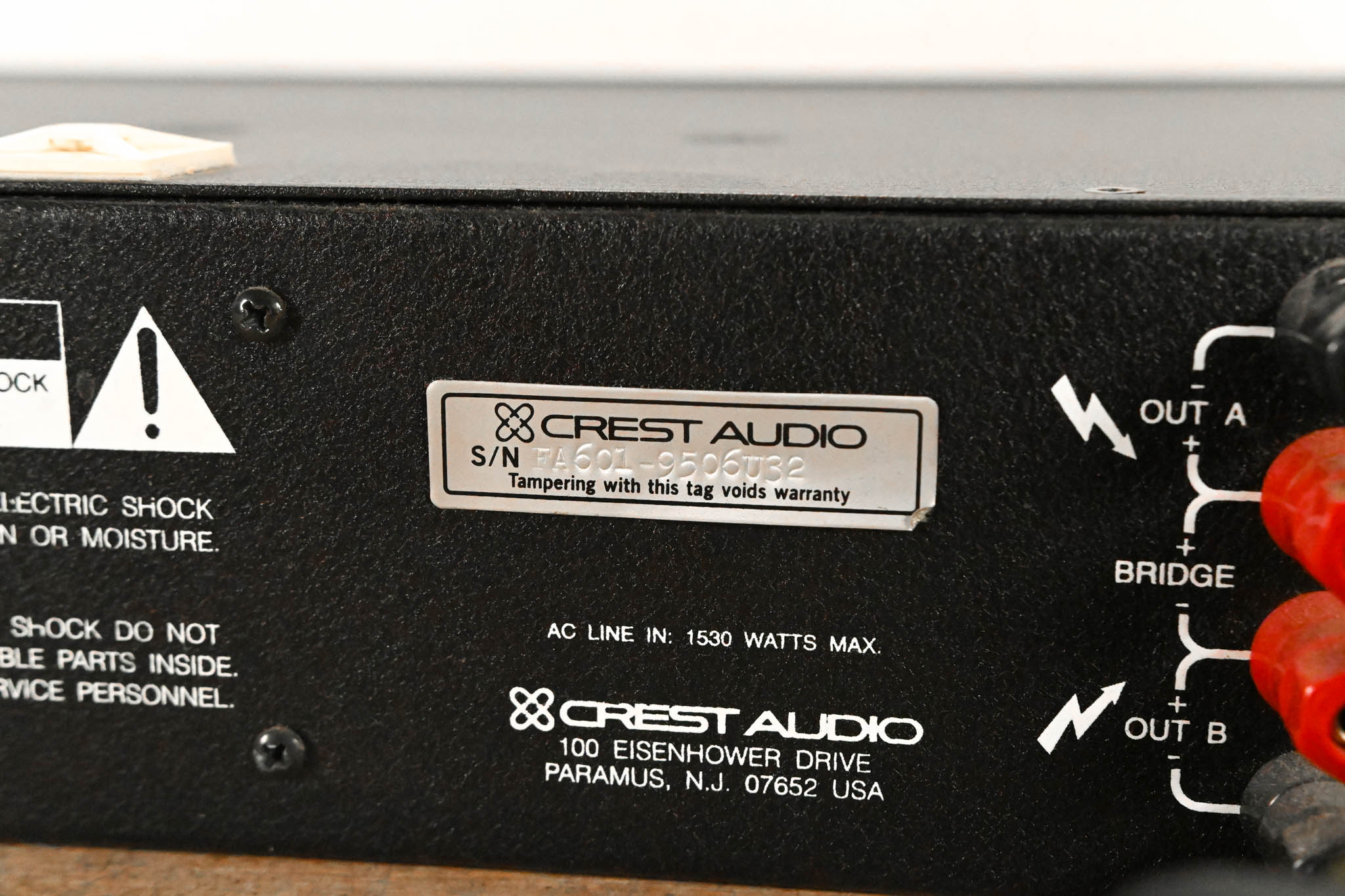 Crest Audio FA601 Stereo Power Amplifier