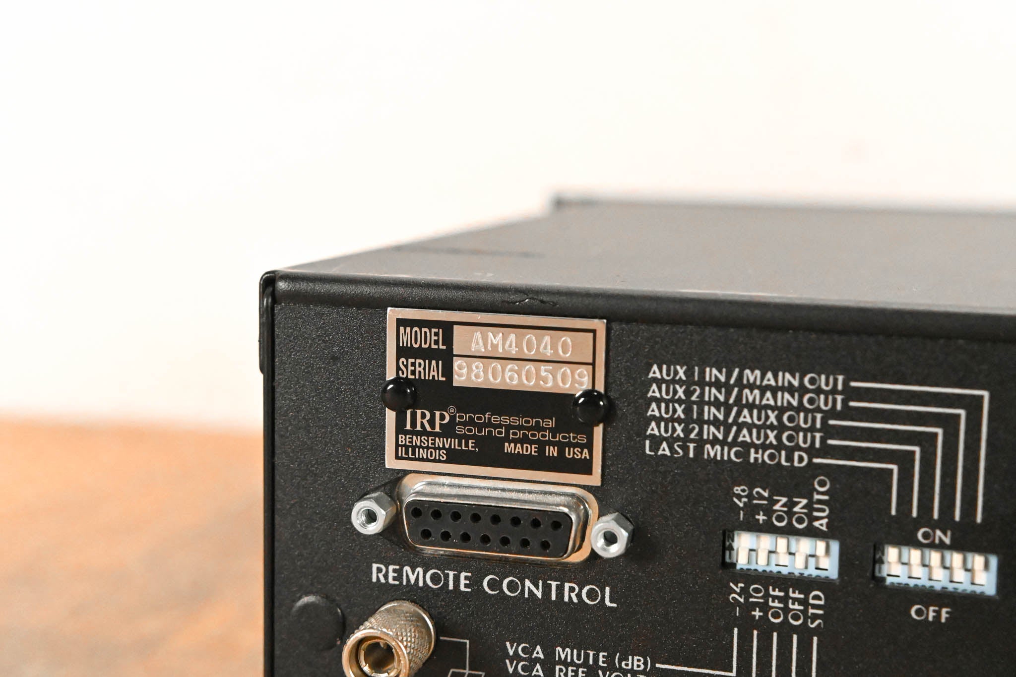 IRP AM4040 4-Channel Rackmount Mixer (NO POWER SUPPLY)