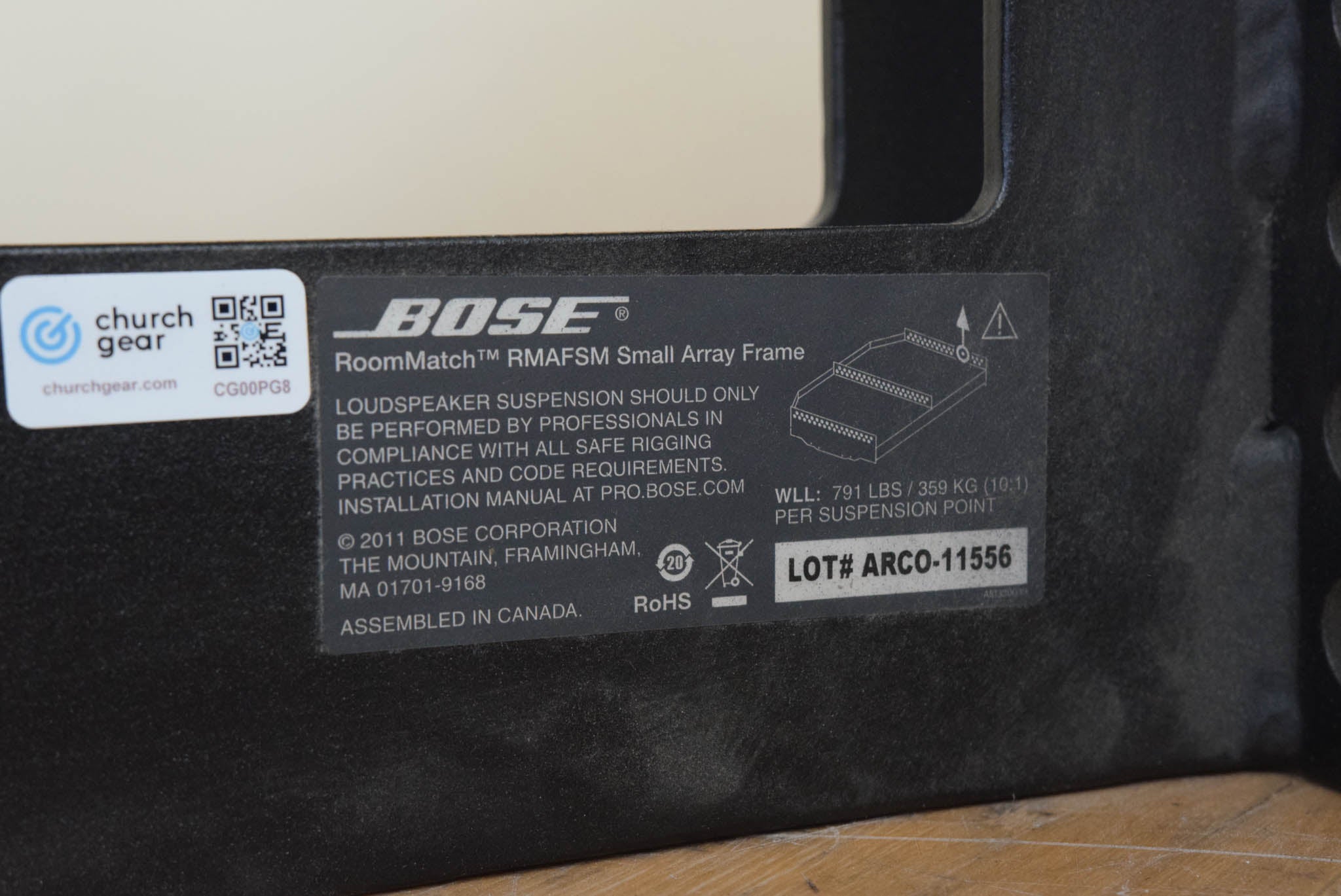 Bose RMAFSM RoomMatch Small Array Frame