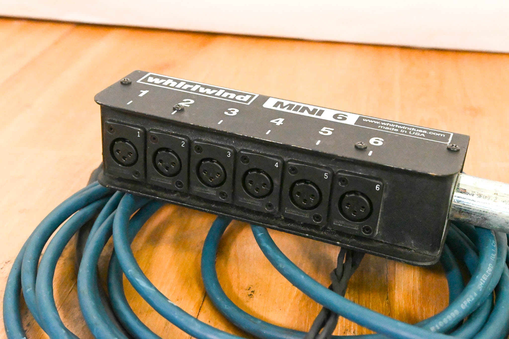 Whirlwind MS-6-M-NR-025 Mini 6 6-Channel Low-Profile Drop Snake - 25 ft