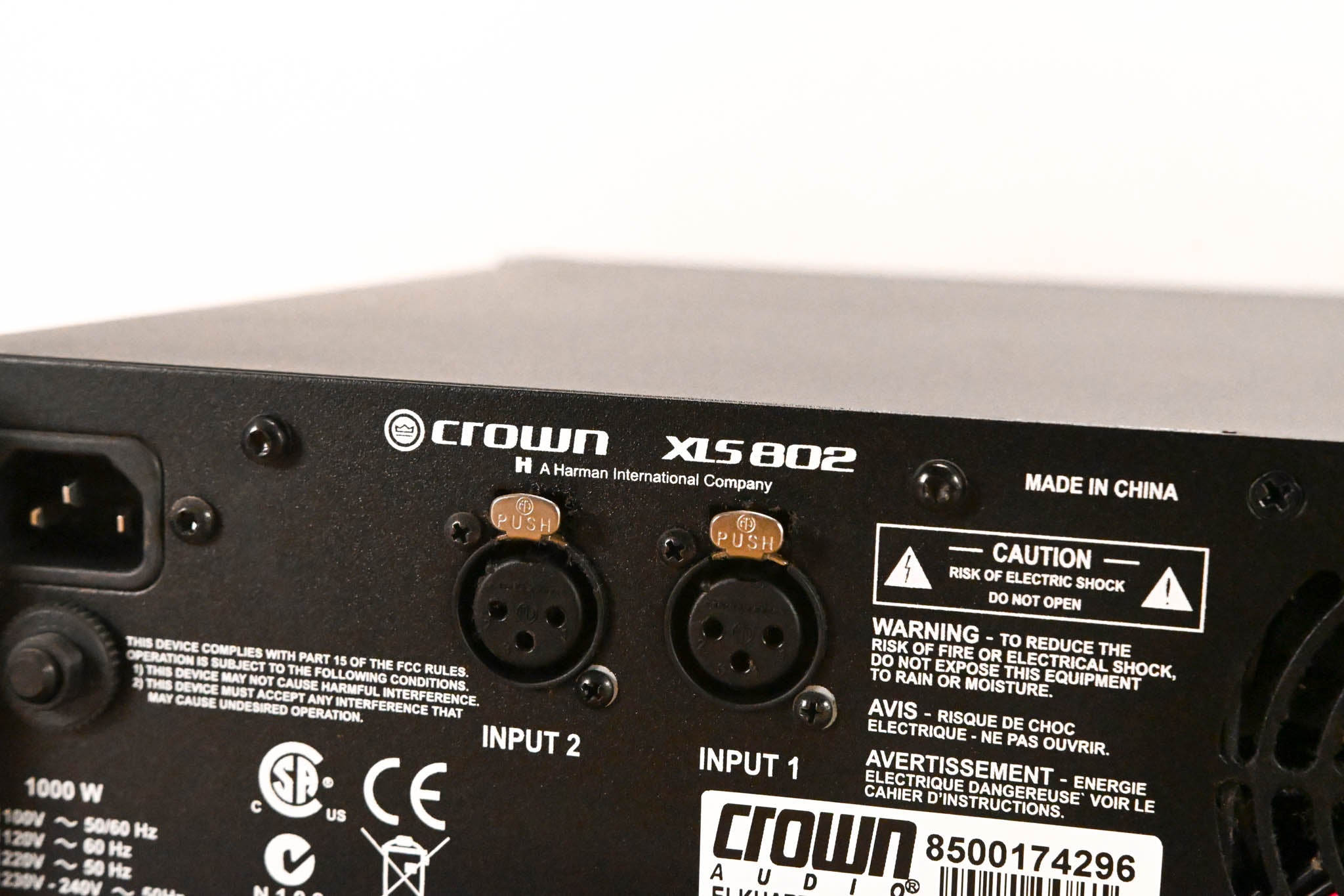 Crown XLS 802 2-Channel Power Amplifier