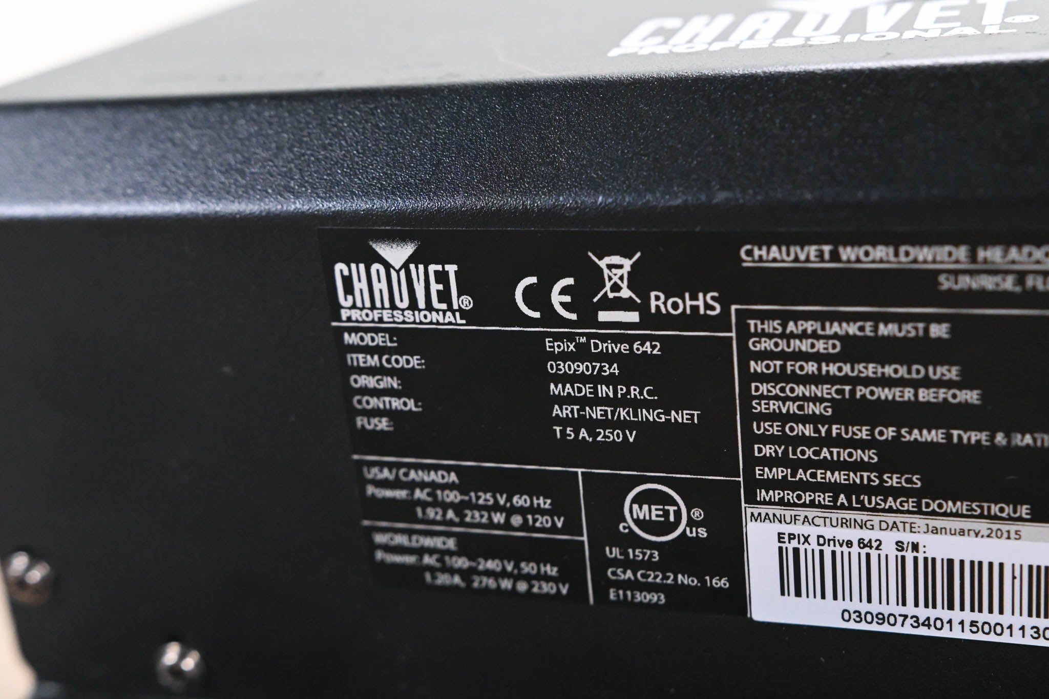 Chauvet Epix Drive 642 Processor & Power Supply for EPIX 2.0 Series