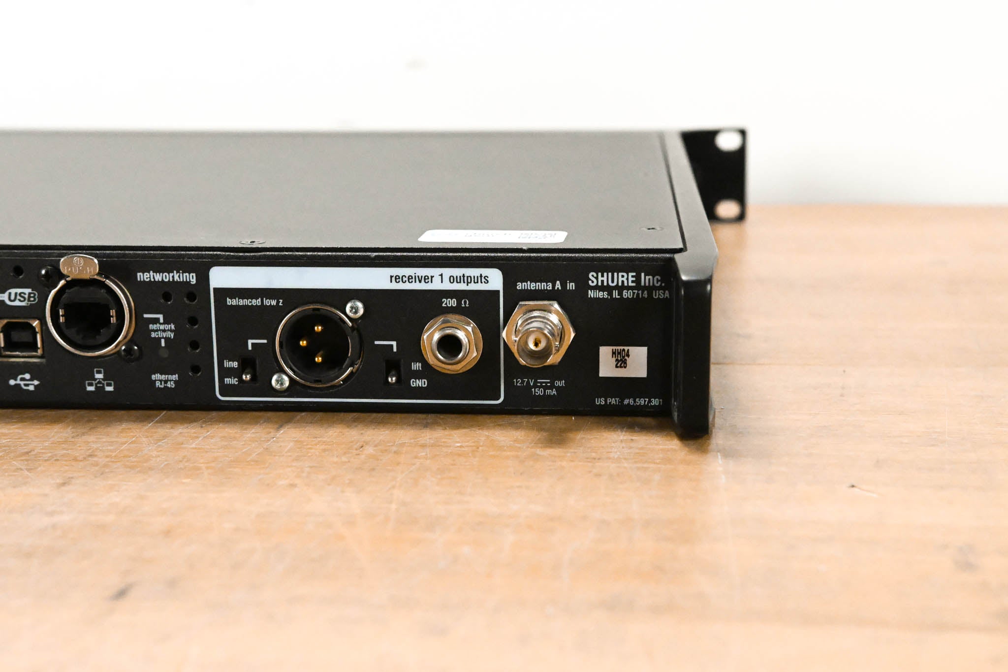 Shure UR4D Wireless Receiver w/ two UR1 Bodypack Transmitters - H4 Band
