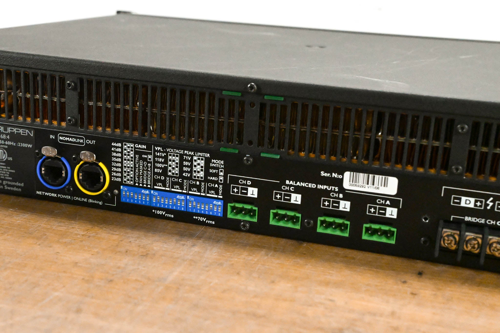Lab Gruppen C 68:4 6800W Four-Channel Power Amplifier