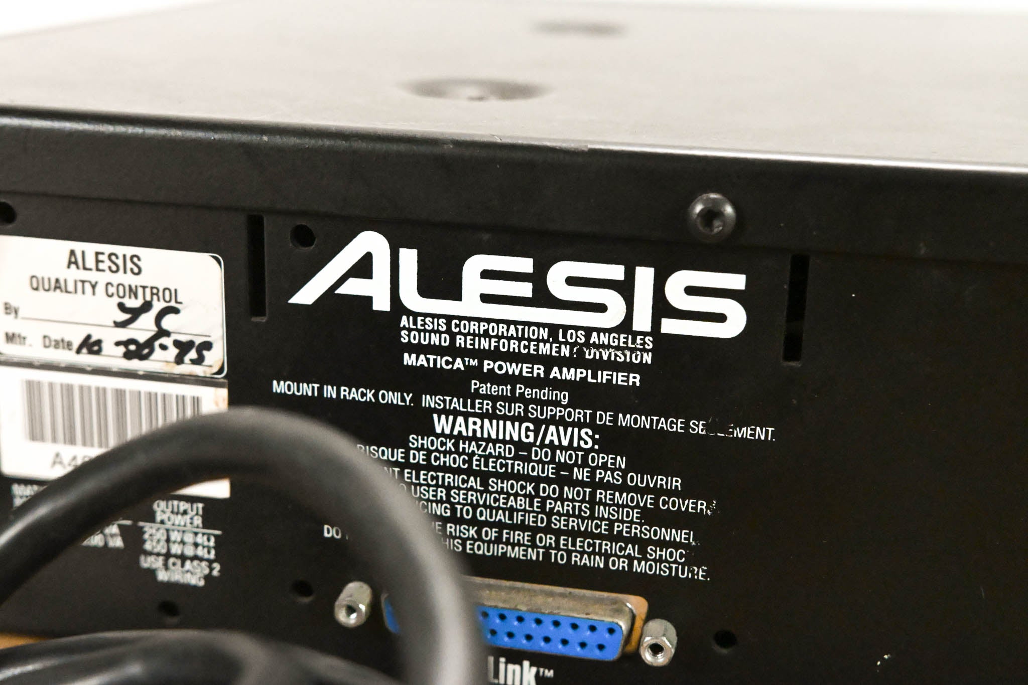 Alesis Matica 500 Dual-Channel Power Amplifier