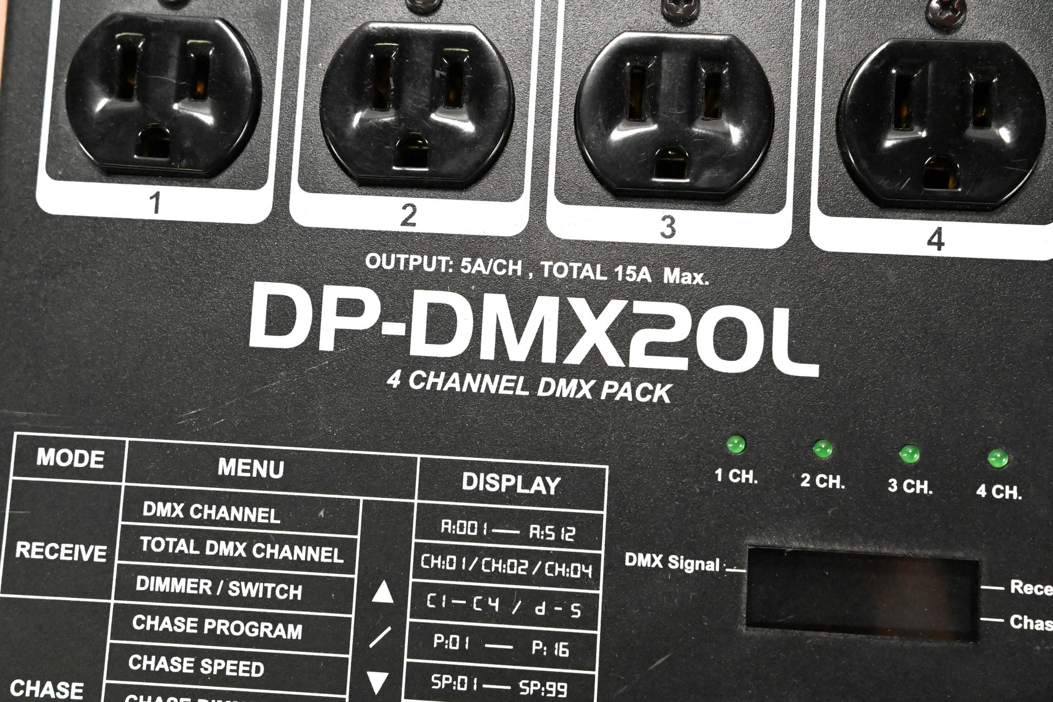 Elation DP-DMX20L 4-Channel DMX Dimmer/Switch Pack