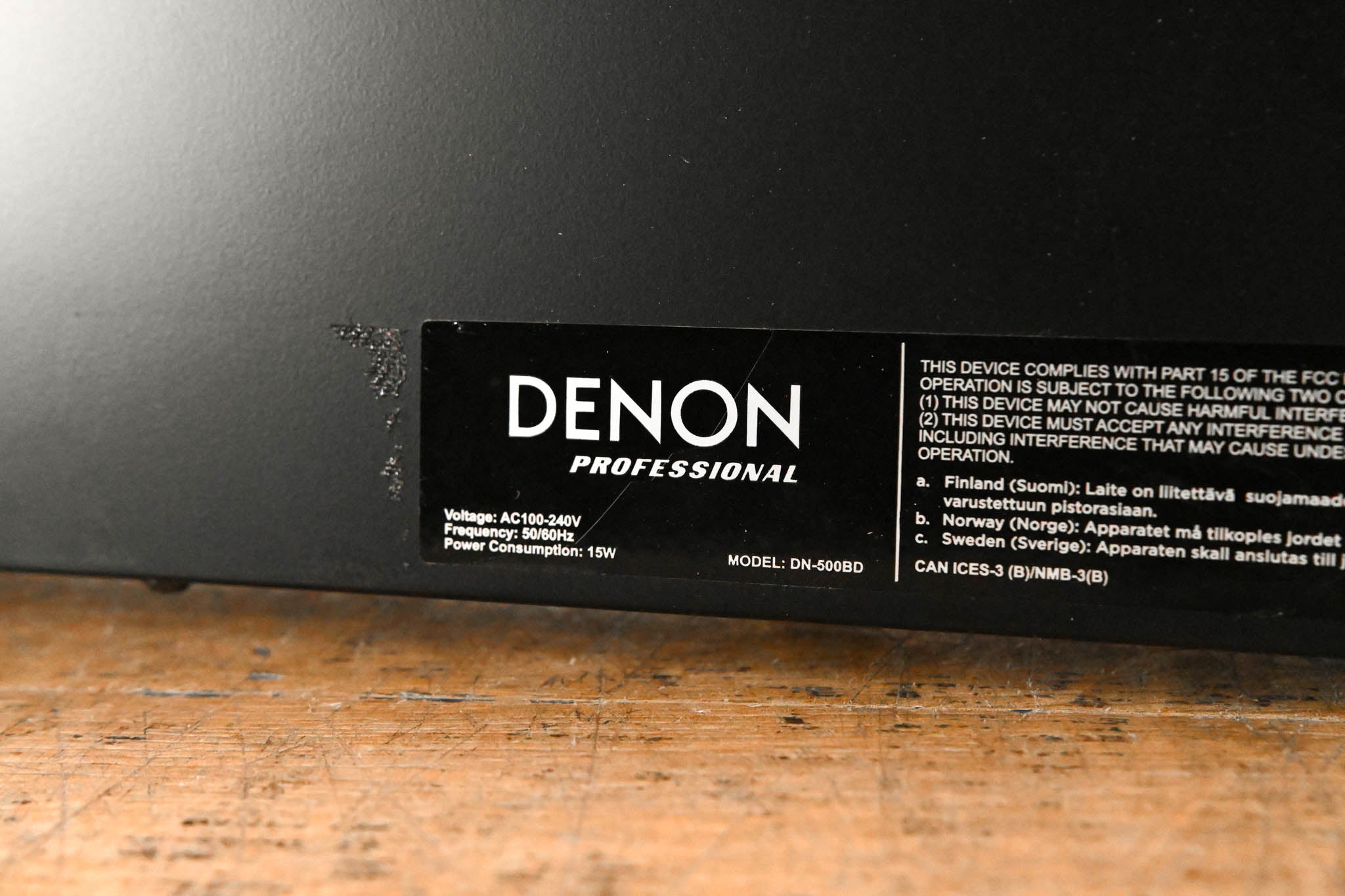 Denon DN-500BD Blu-Ray, DVD, and CD Player (NO REMOTE)