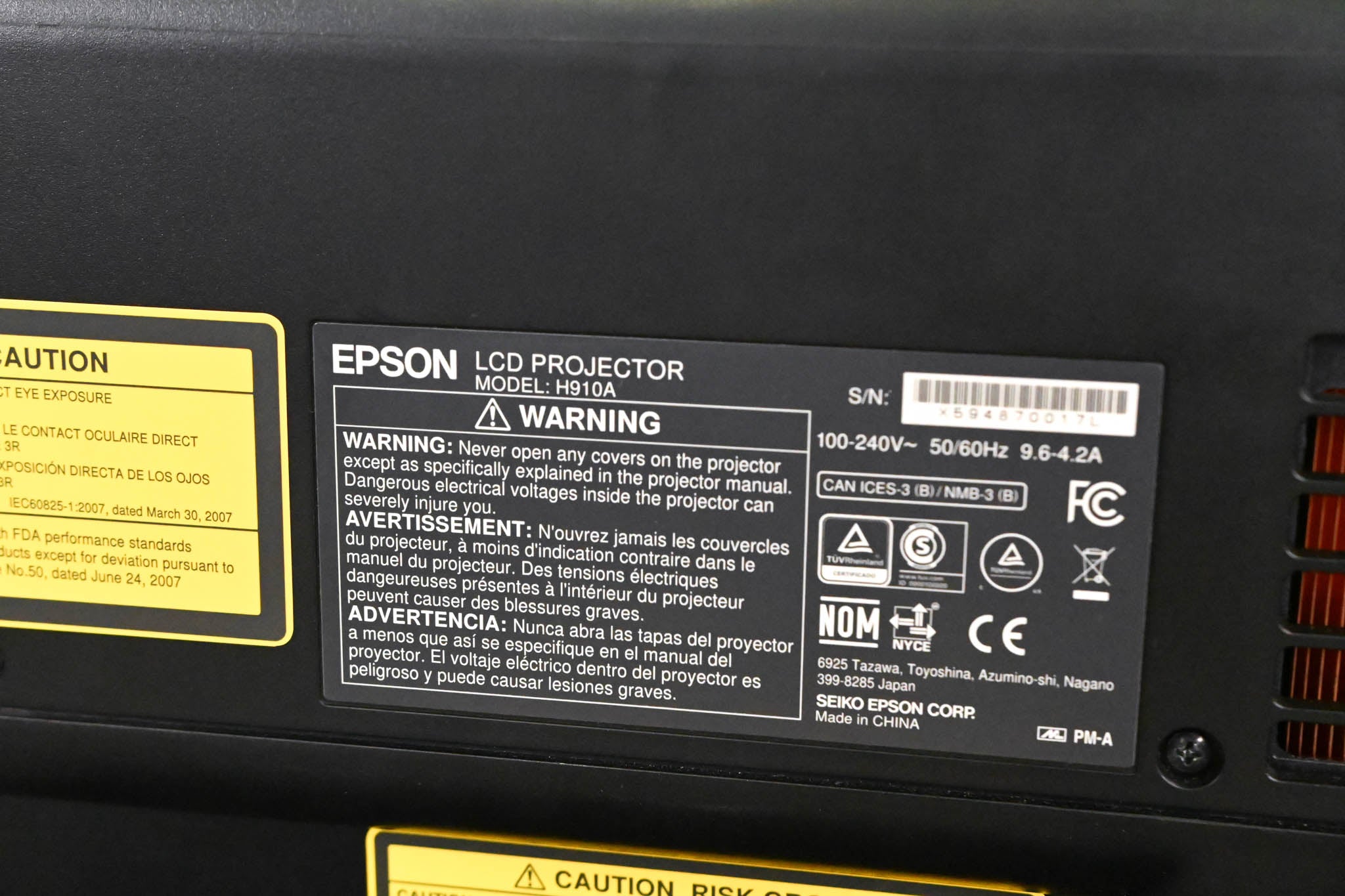 Epson L1505UH WUXGA 3LCD Laser Projector With Road Case