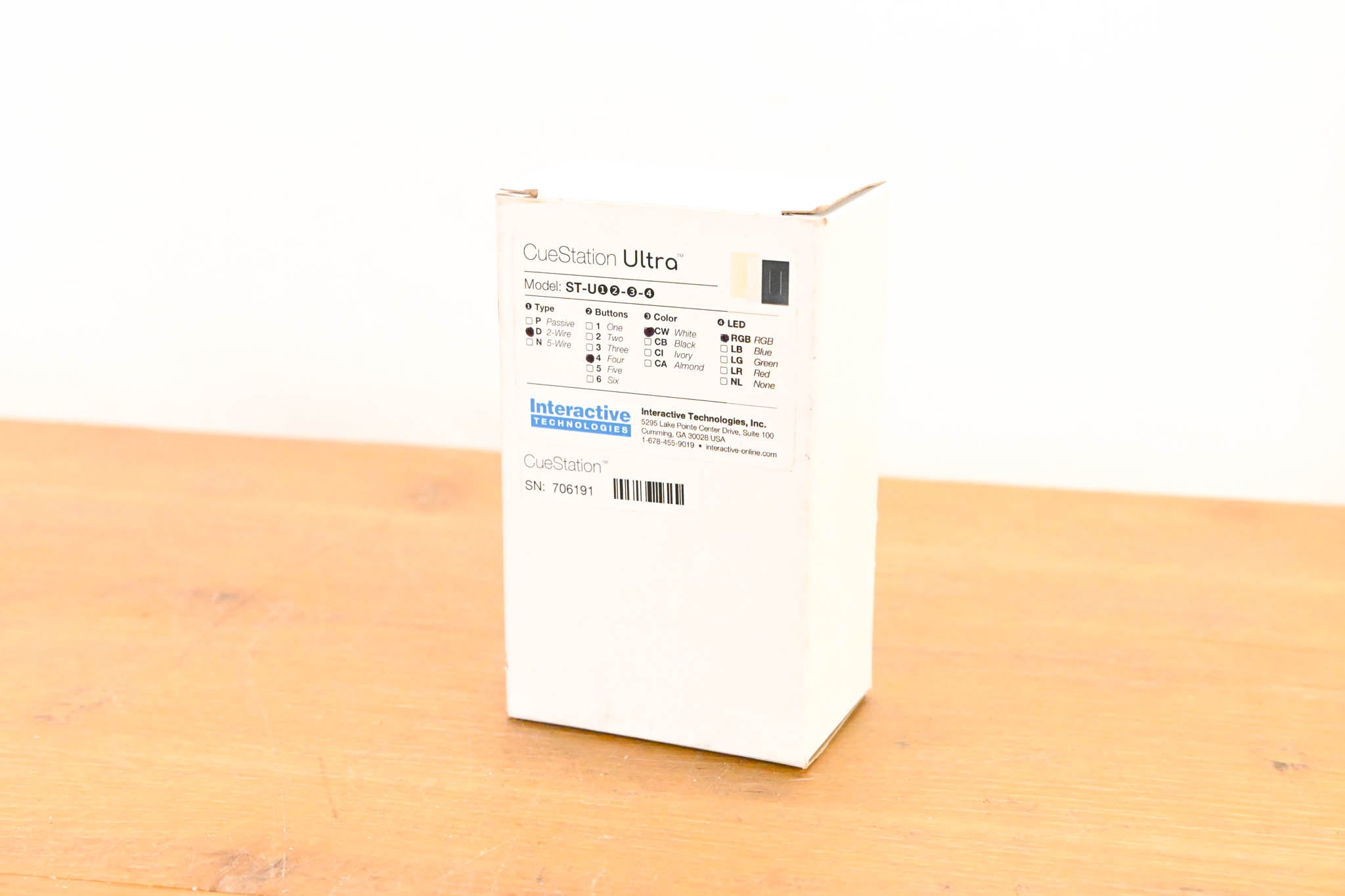 Interactive Technologies ST-UD4-CW-RGB 2-Wire 4-Button Network Station