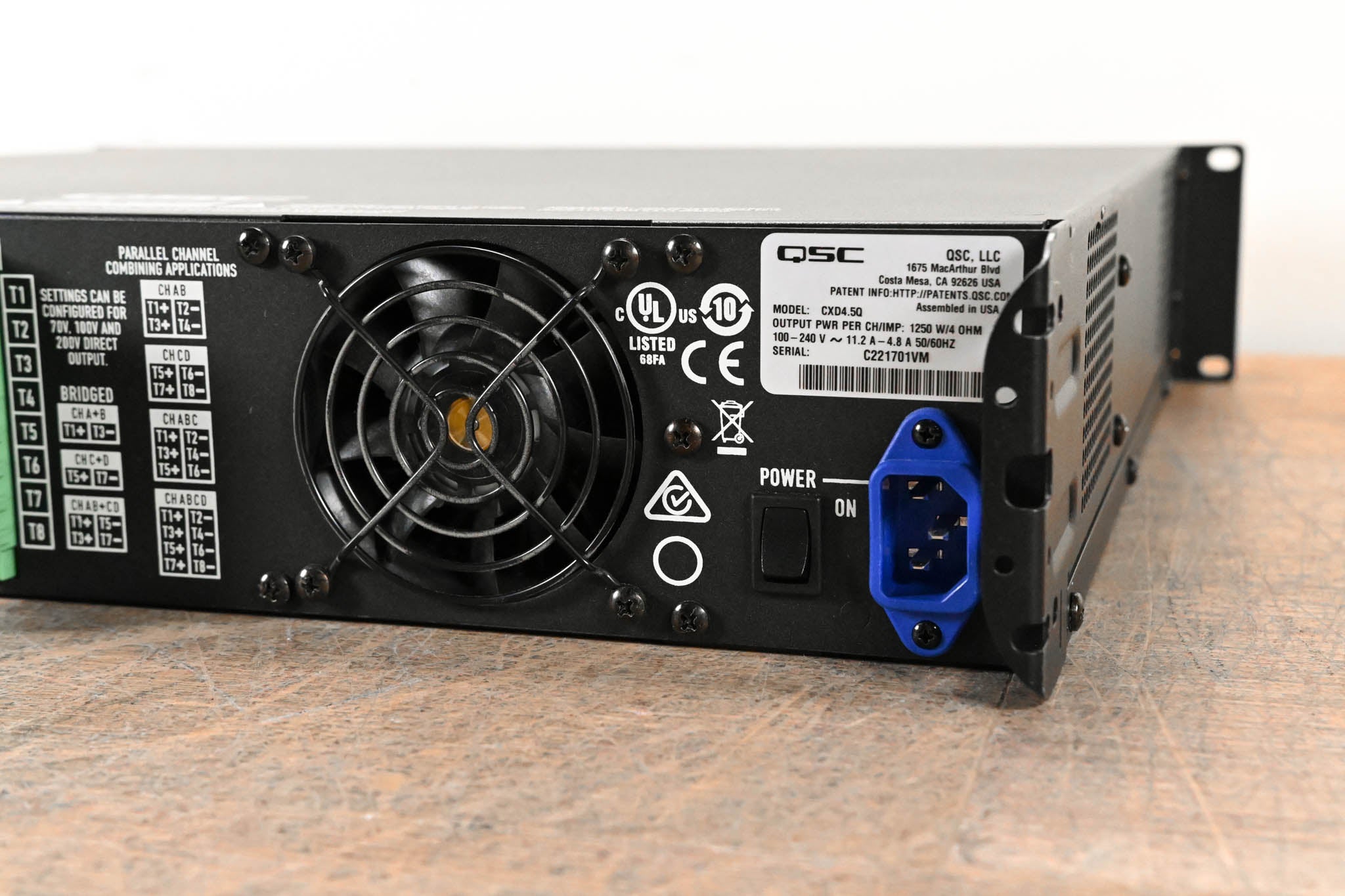 QSC CXD4.5 4-Channel Installation Power Amplifier with DSP