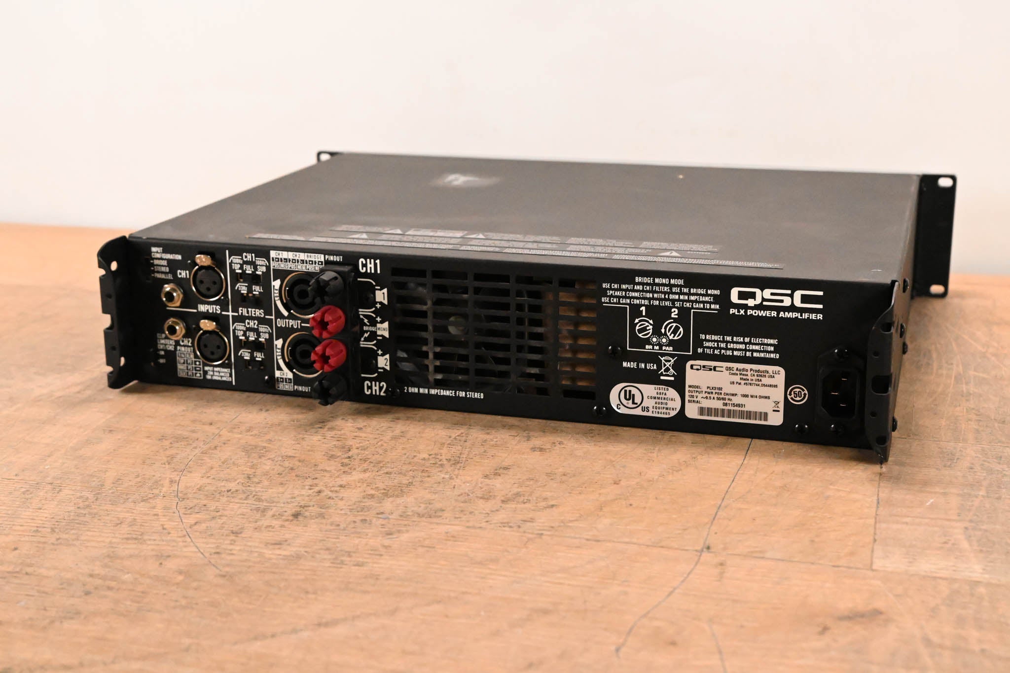 QSC PLX3102 2-Channel Power Amplifier