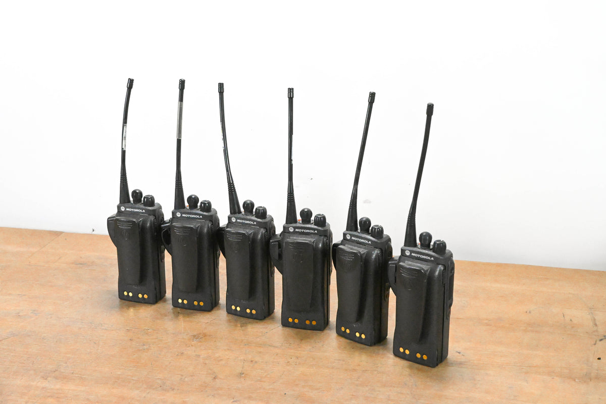 Motorola PR860 UHF (450-512MHz) 6-Radio Bundle w/ Impres Charger & Mics