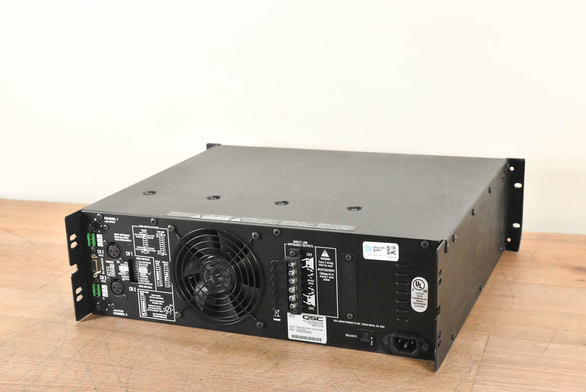 QSC ISA450 Two-Channel Commercial Power Amplifier