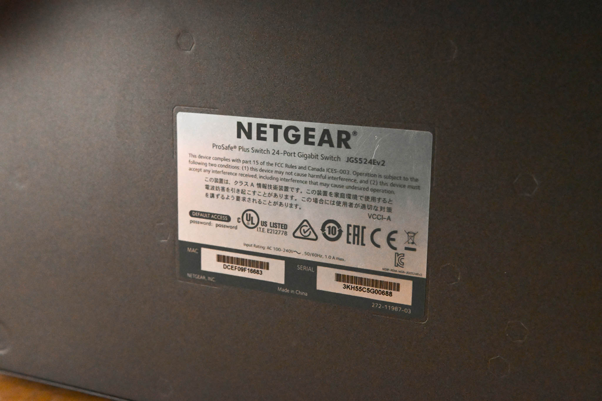 NETGEAR JGS524Ev2 ProSAFE Plus Switch 24-Port Gigabit Switch