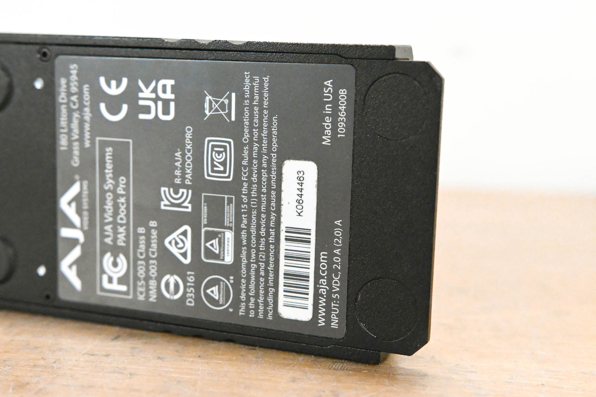 AJA PAK Dock Pro for Ki Pro Quad Pak SSDs