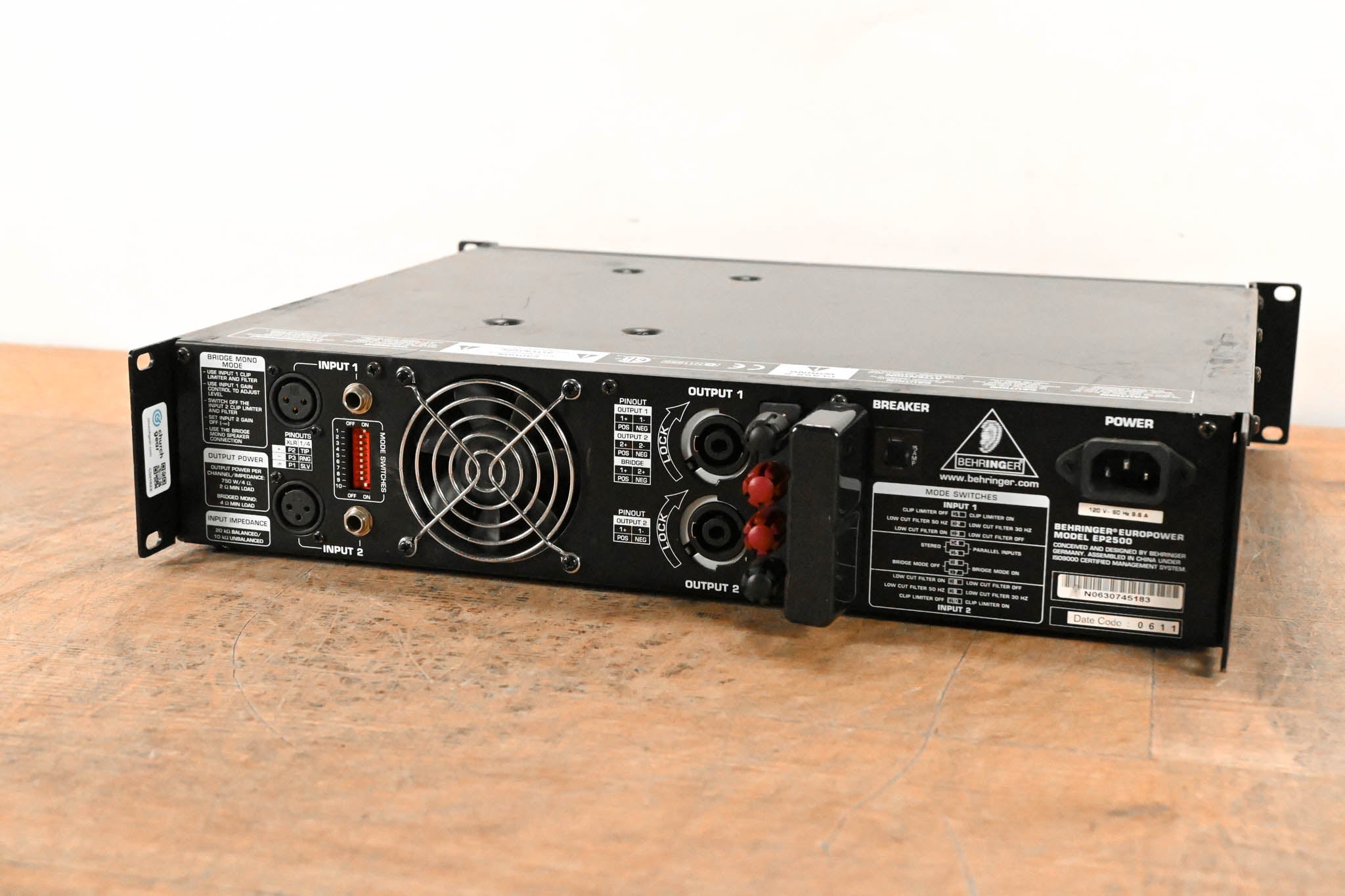 Behringer Europower EP2500 2-Channel Power Amplifier