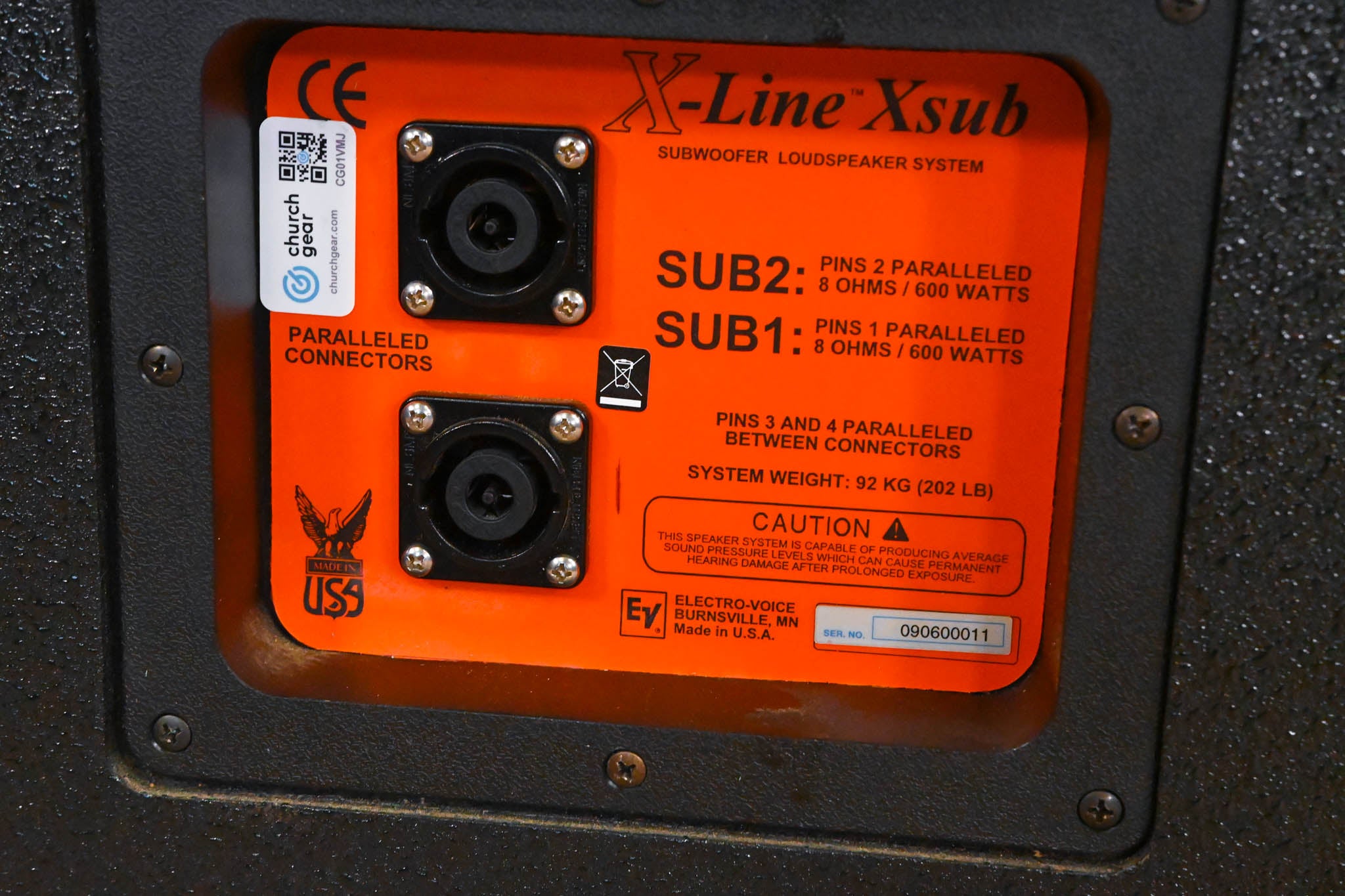 Electro-Voice (EV) Xsub Dual 18" 1200W Subwoofer