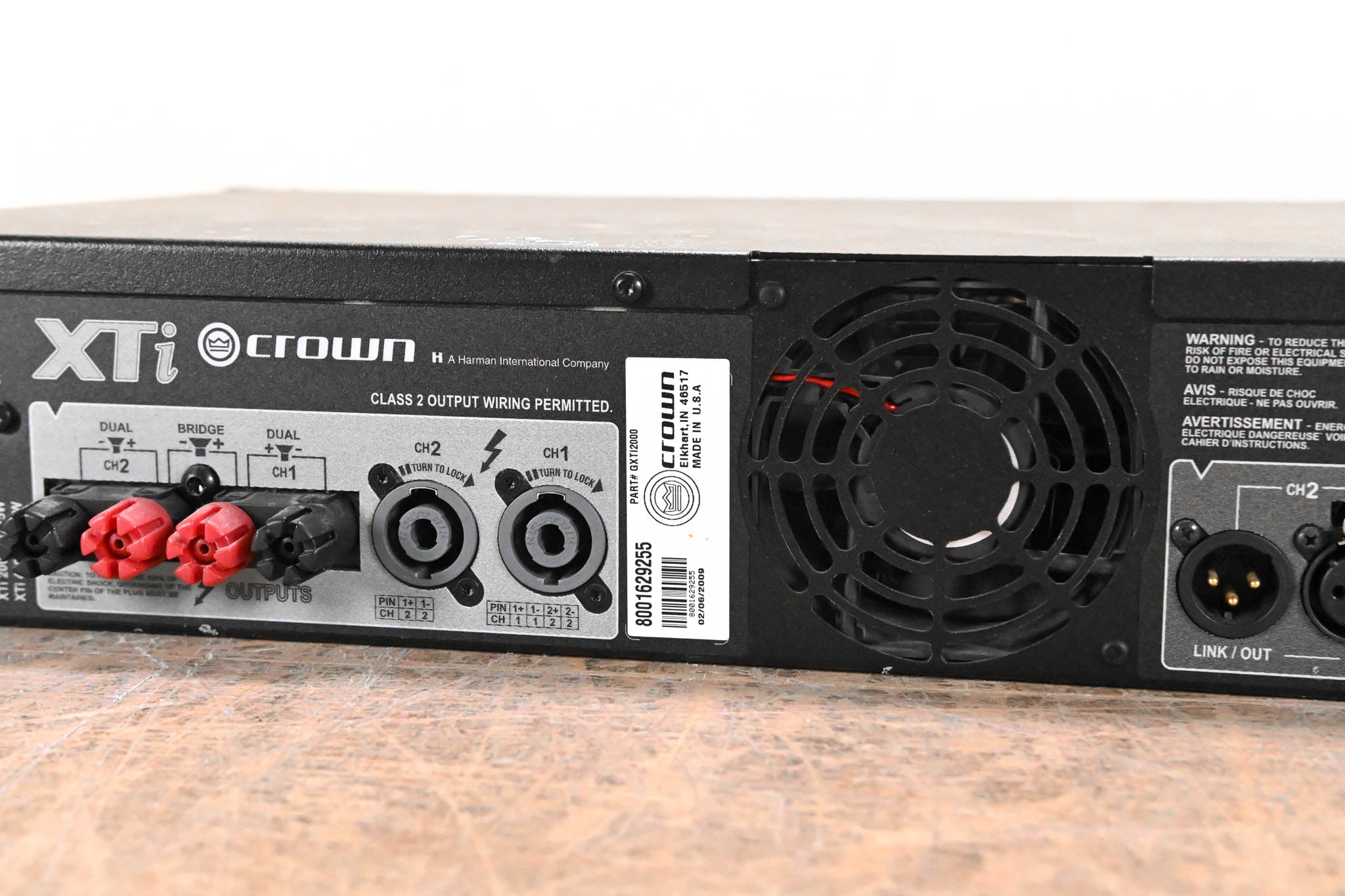 Crown XTi 2000 2-Channel Power Amplifier with DSP CG01JRS