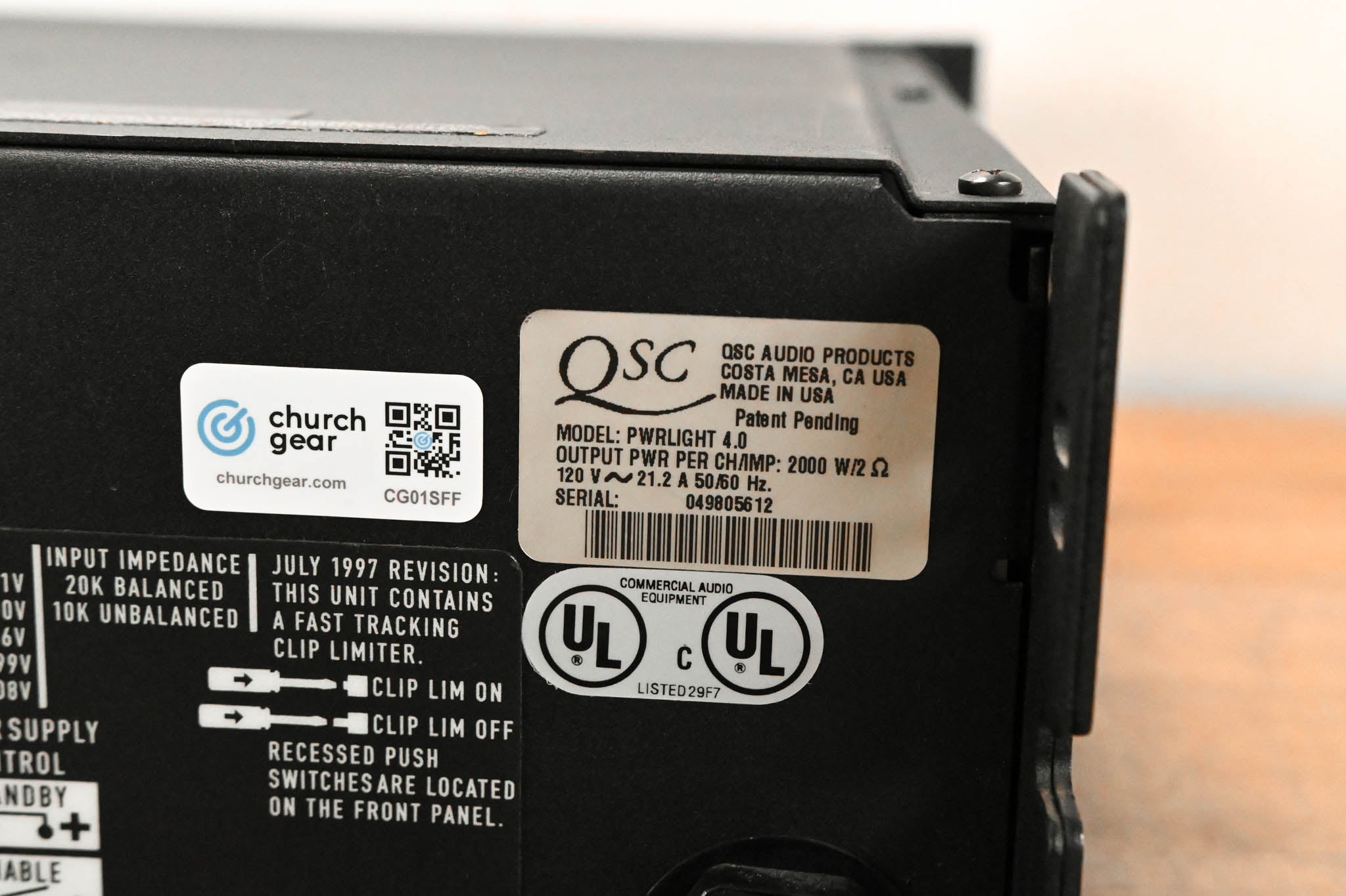 QSC PowerLight 4.0 2-Channel Power Amplifier