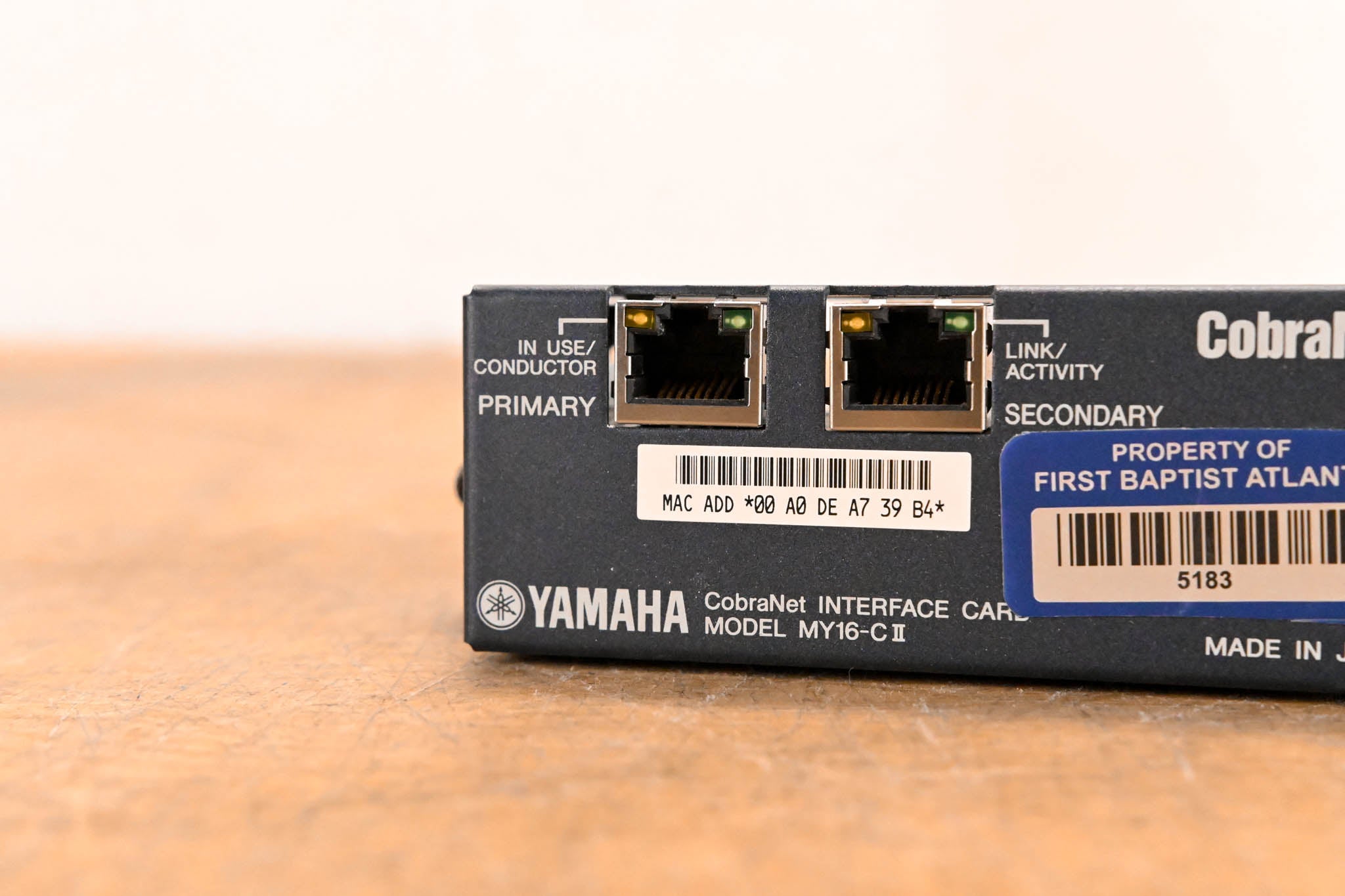 Yamaha MY16-CII CobraNet Network I/O Card