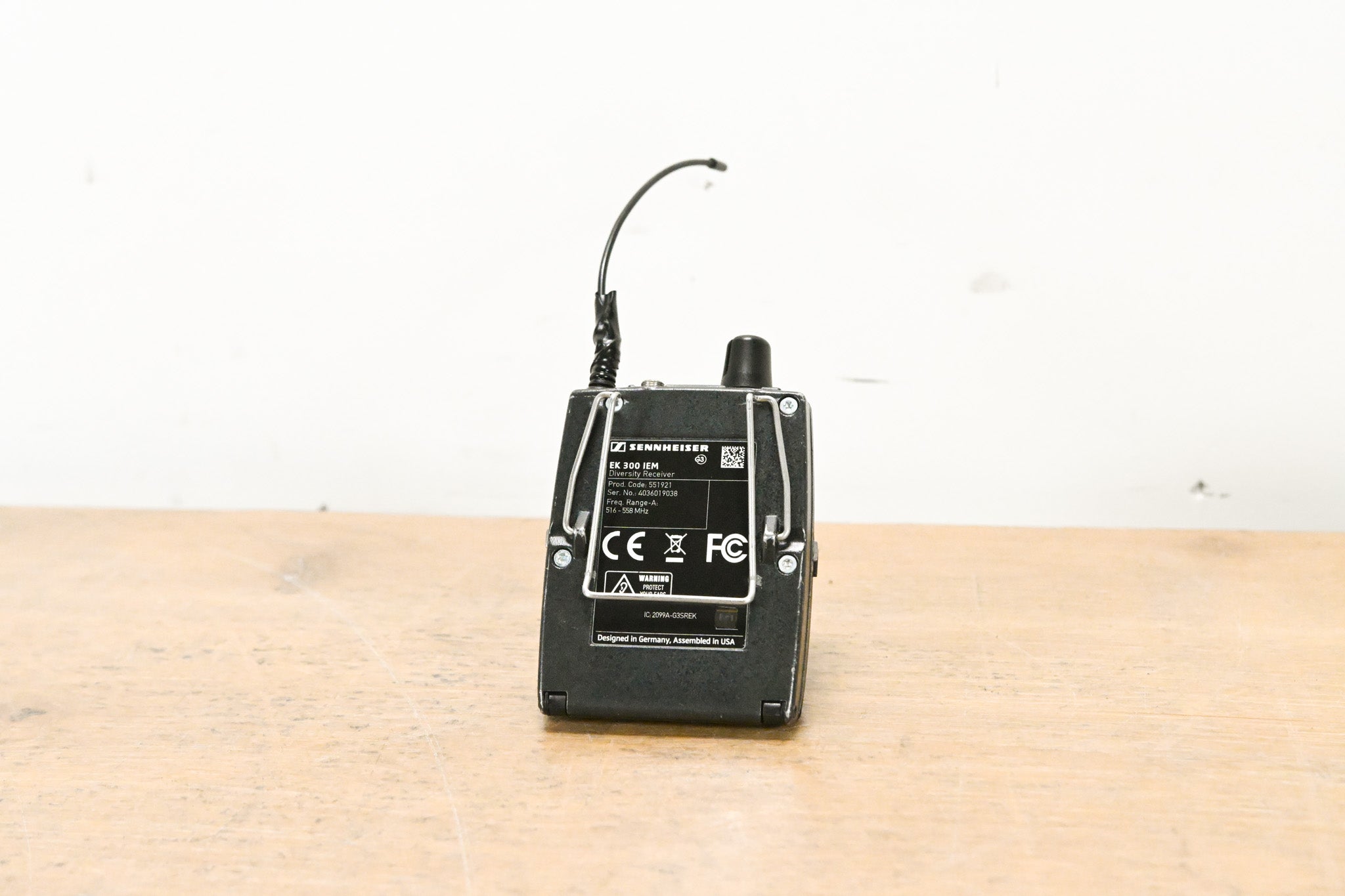 Sennheiser EK 300 IEM G3 Bodypack Wireless Receiver A Range: 516-558 MHz