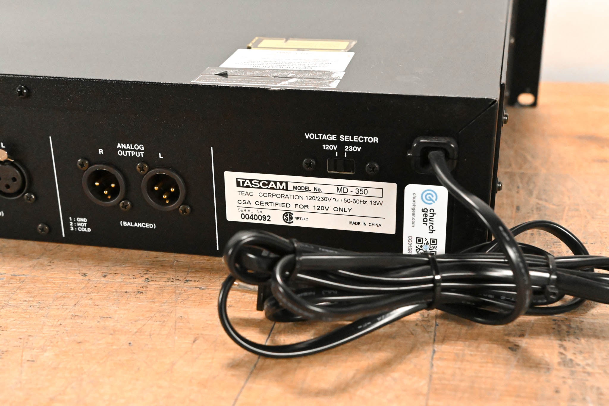 TASCAM MD-350 MiniDisc Recorder/Player