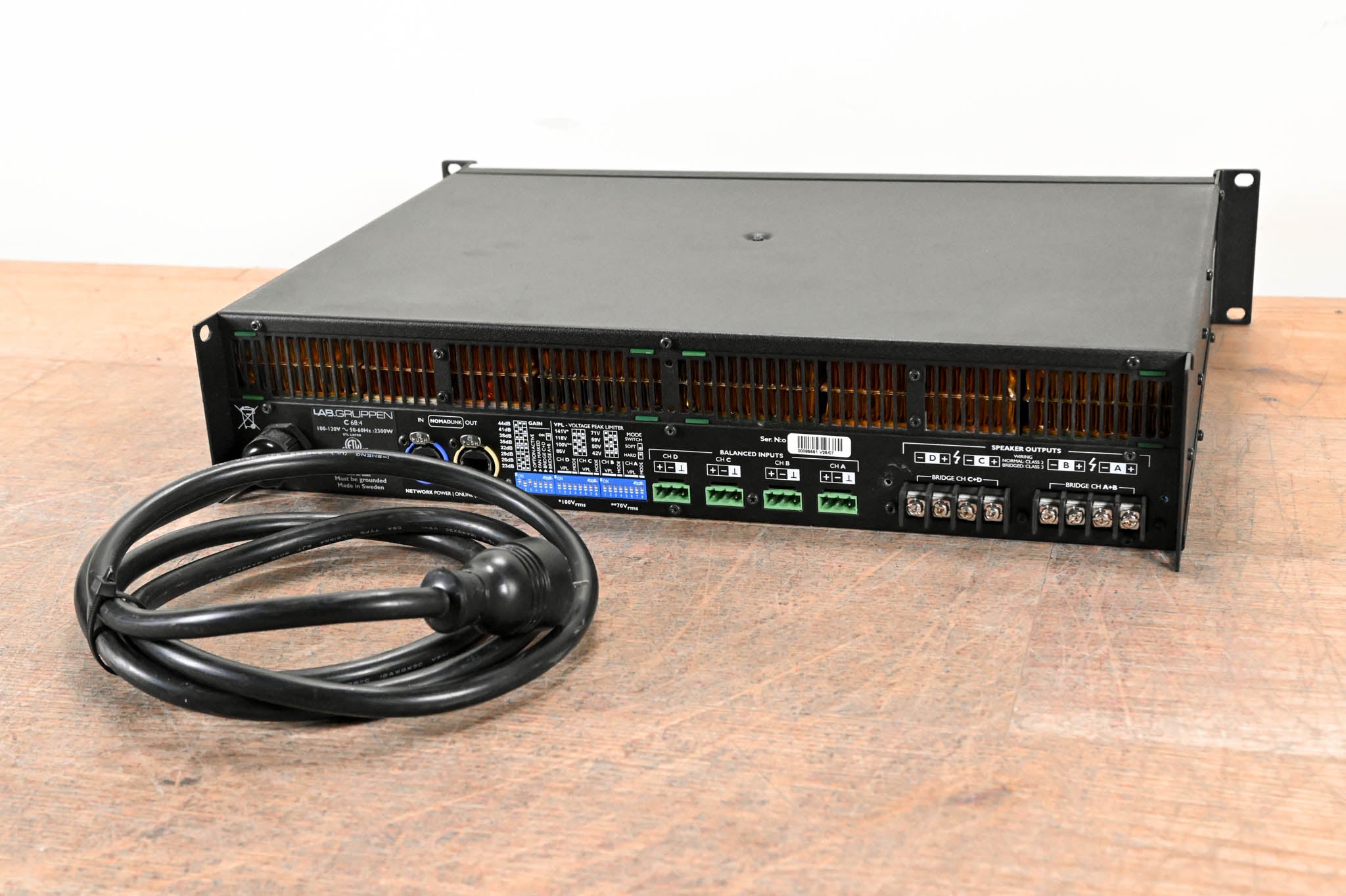 Lab Gruppen C 68:4 6800W Four-Channel Power Amplifier