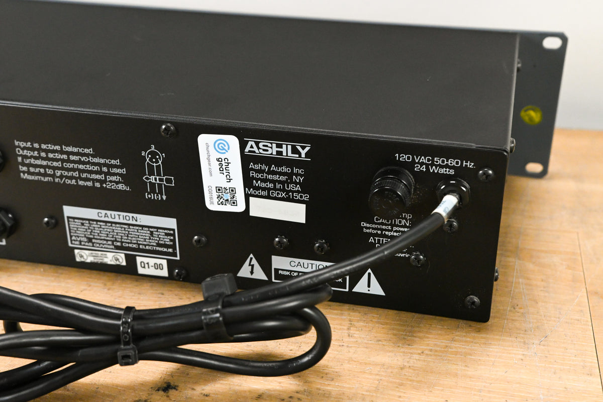 Ashly GQX-1502 Dual-Channel 15-Band Graphic Equalizer