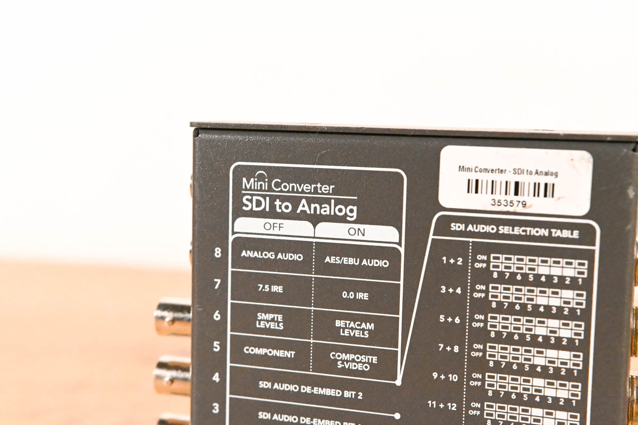 Blackmagic Design Mini Converter SDI to Analog (NO POWER SUPPLY)