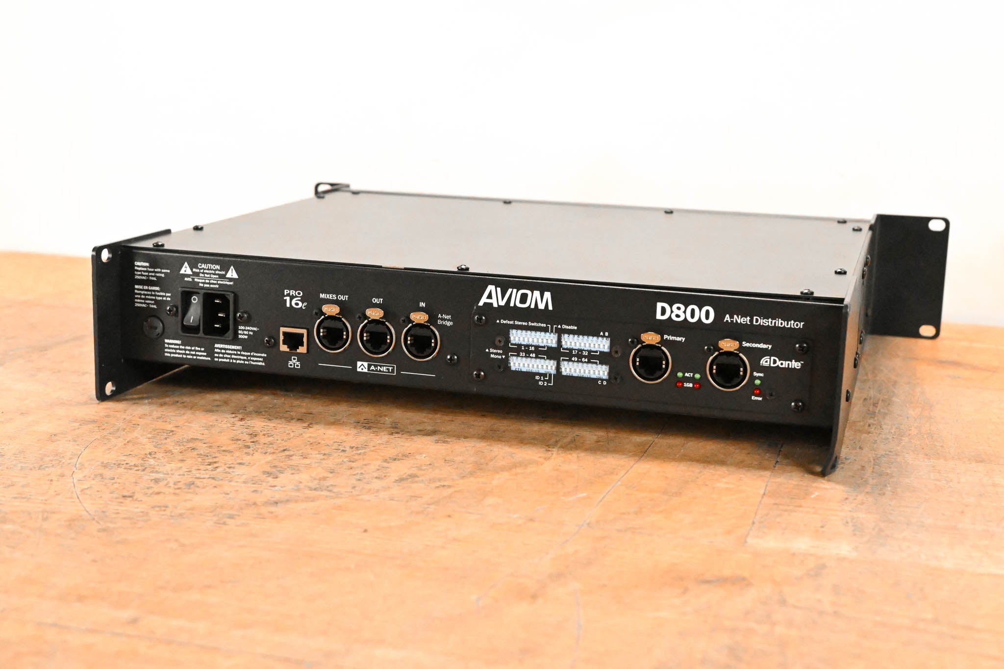 Aviom D800-Dante A-Net Distributor with Dante Connectivity