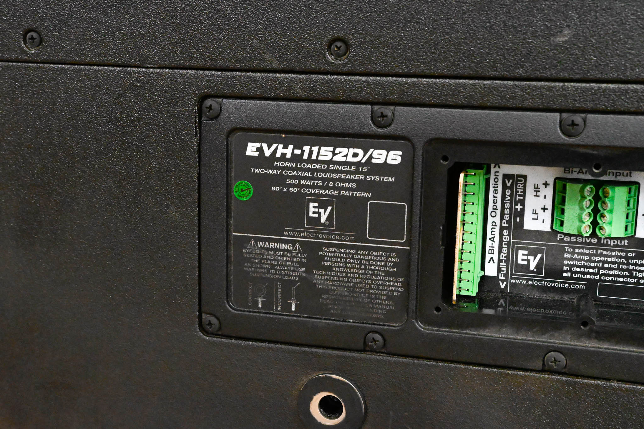 Electro-Voice (EV) EVH-1152D/96 15" Point-Source Loudspeaker (PAIR)