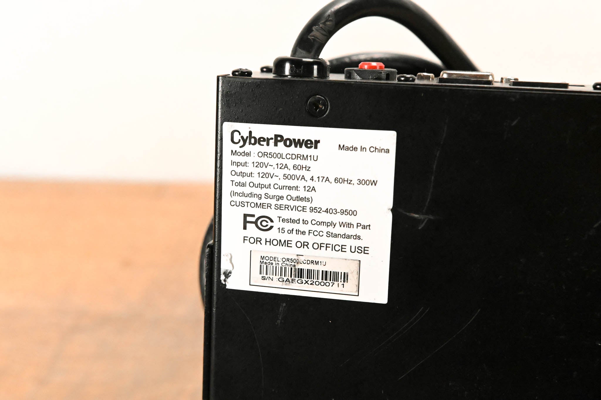 CyberPower OR500LCDRM1U 500VA 300W Rackmount UPS Power Conditioner