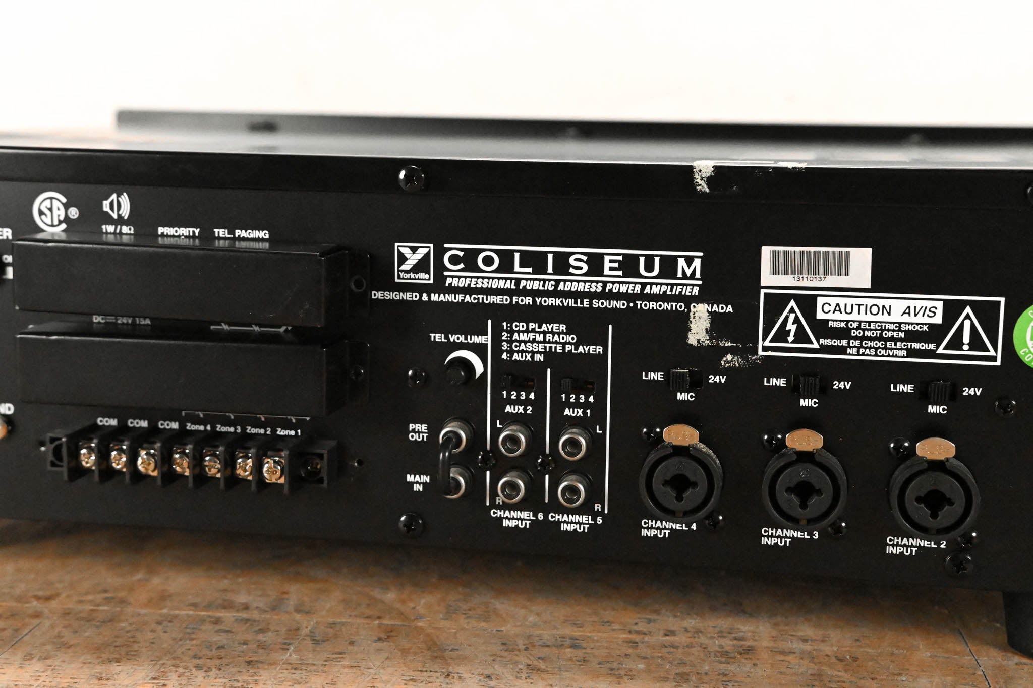 Yorkville Coliseum CA1 70V Installation Amplifier