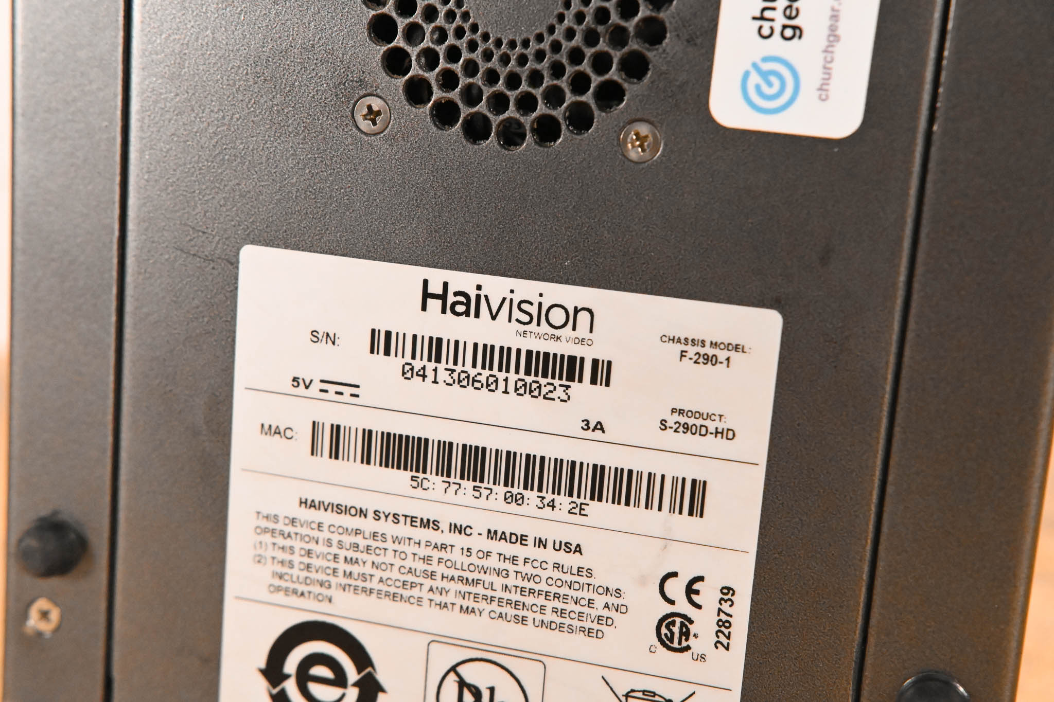 HaiVision S-290D-HD Makito Decoder Appliance (NO POWER SUPPLY)