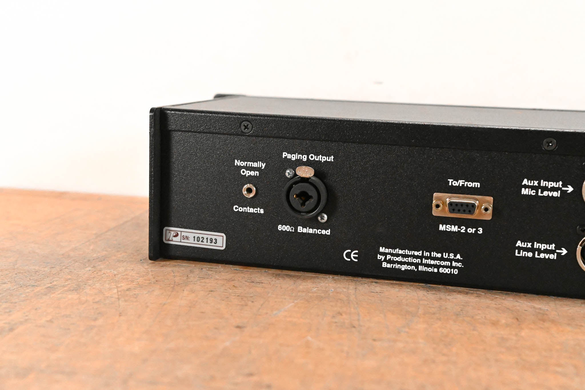 Production Intercom MS-200 2-Channel Master Station (NO POWER SUPPLY)