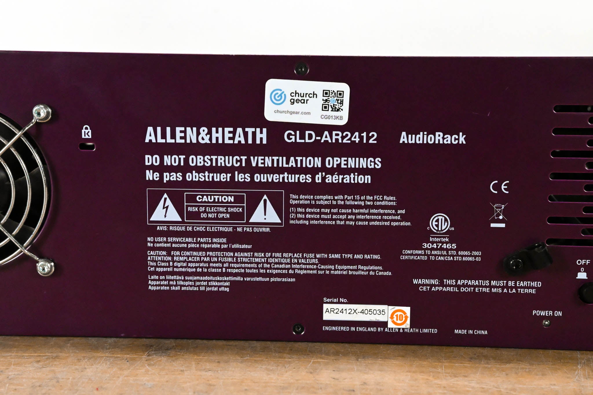 Allen & Heath GLD-AR2412 24x12 Main Remote Stage Rack