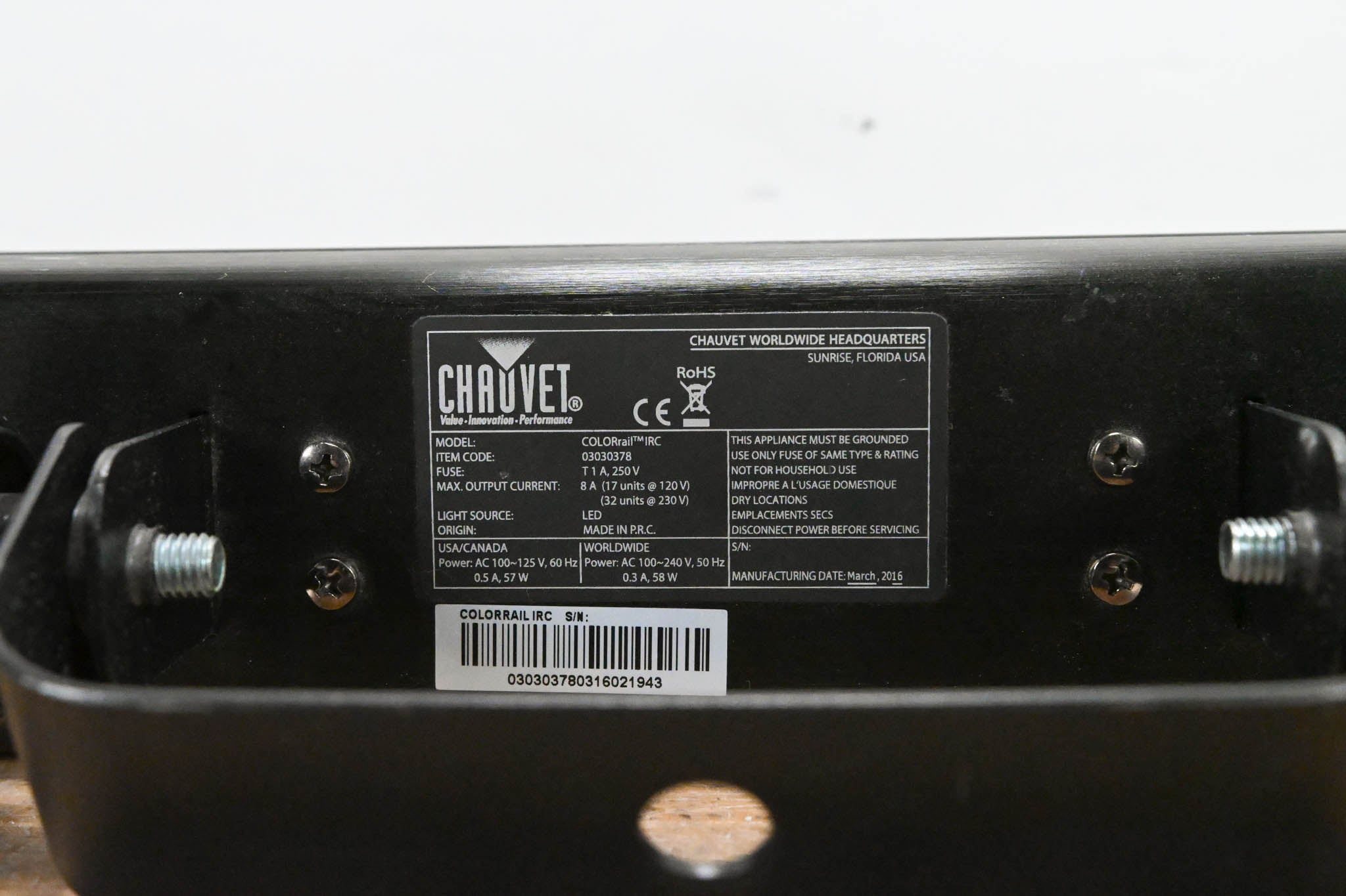 Chauvet COLORrail IRC 320x0.25W RGB LED Strip Light