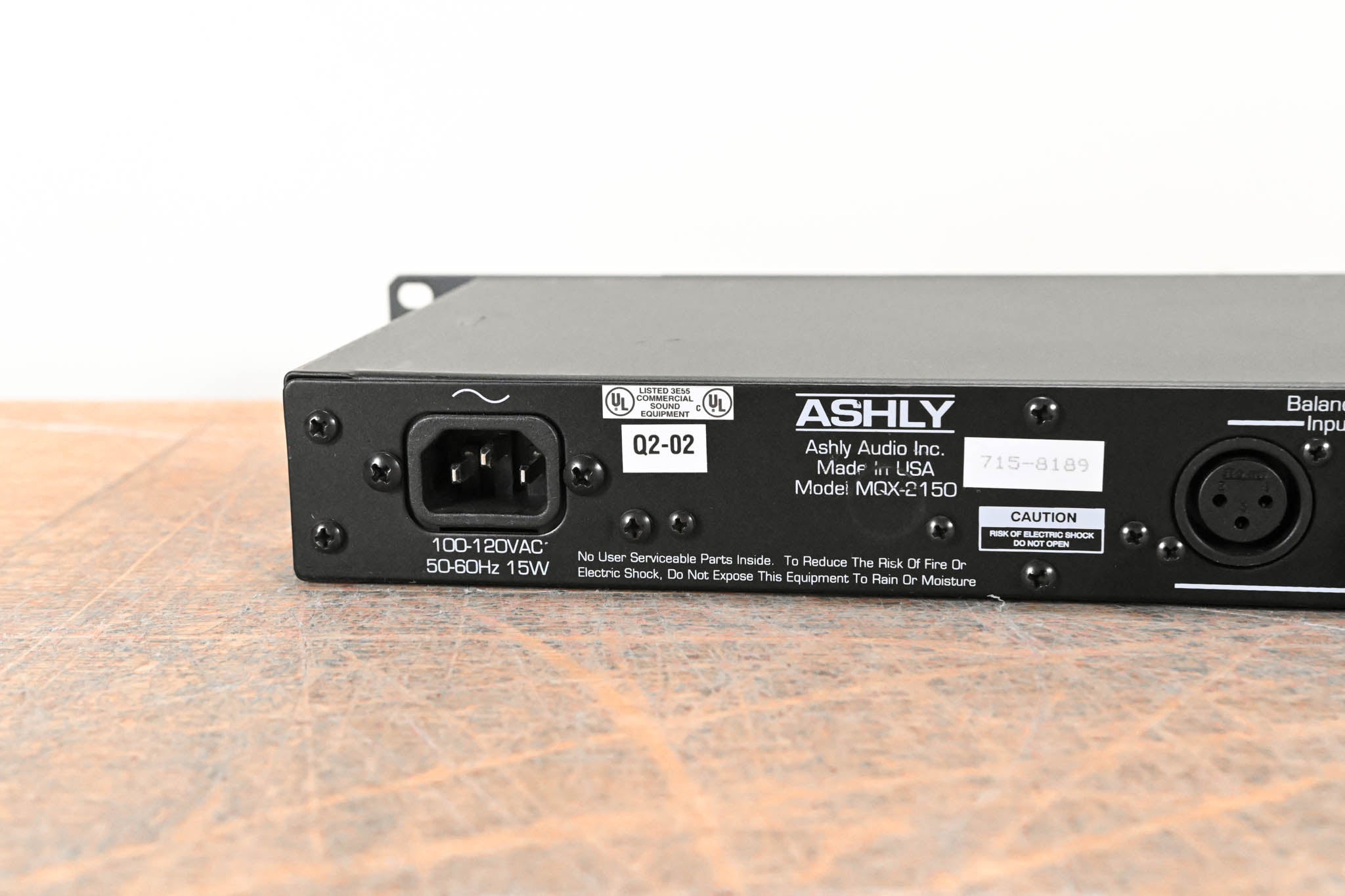 Ashly MQX-2150 Stereo 15-Band Graphic Equalizer