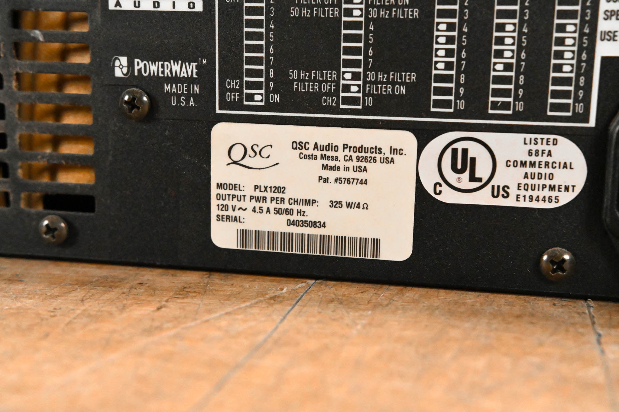 QSC PLX1202 2-Channel Power Amplifier
