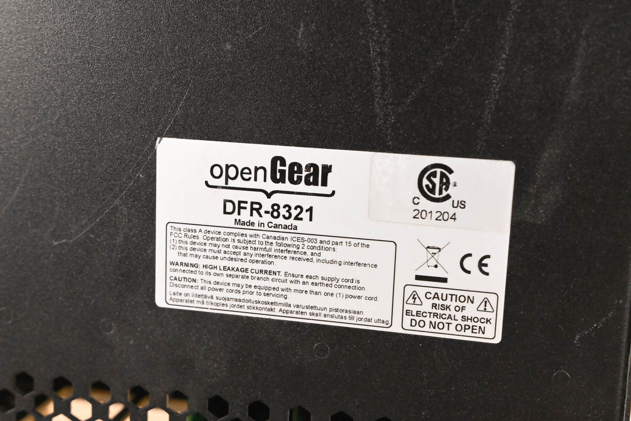 OpenGear DFR-8321 2RU Modular Frame with Cards