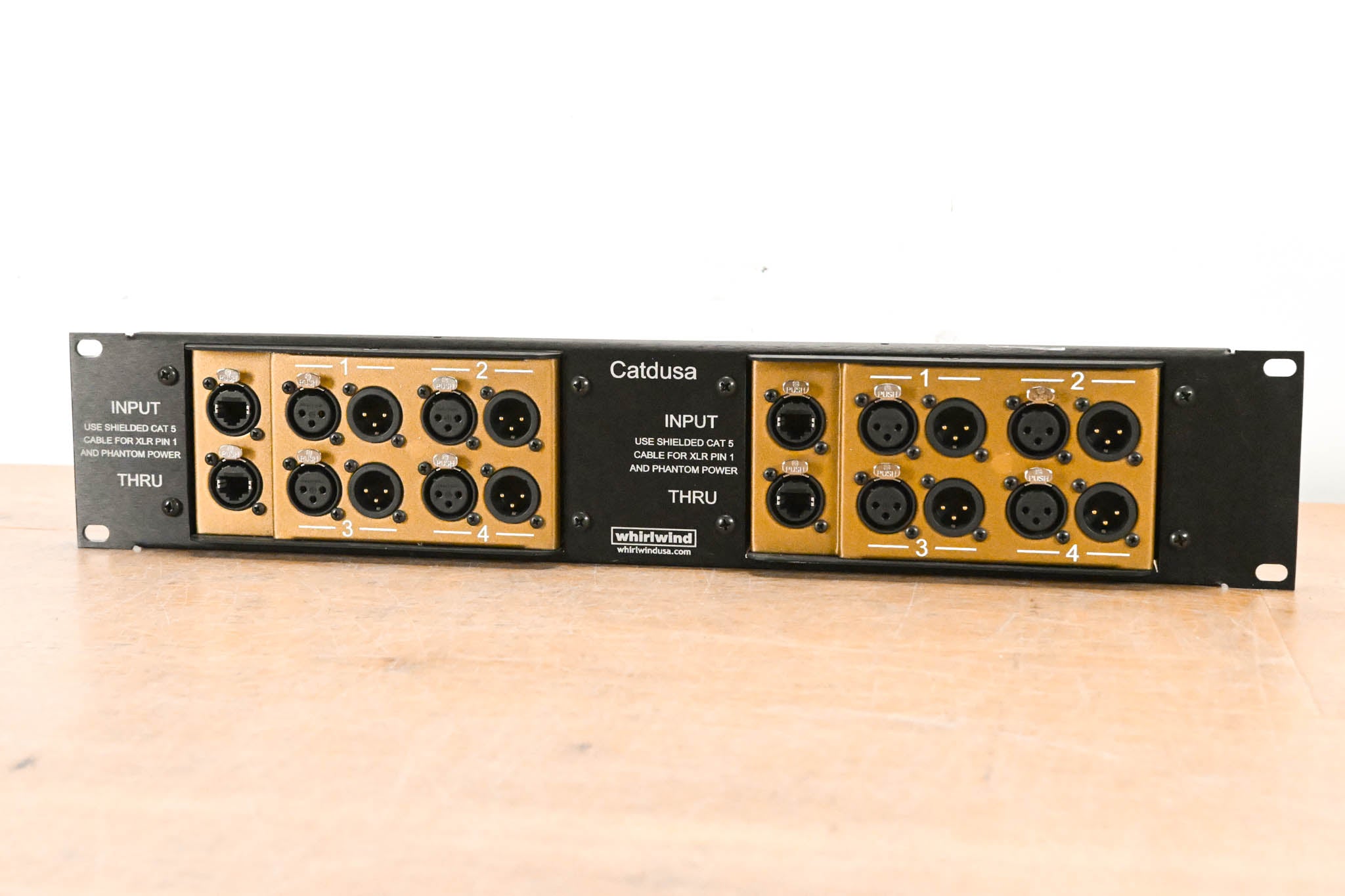 Whirlwind CATDUSA-2R-KIT 2 RU Rackmount Kit w/ Dual Catdusa Snake Boxes